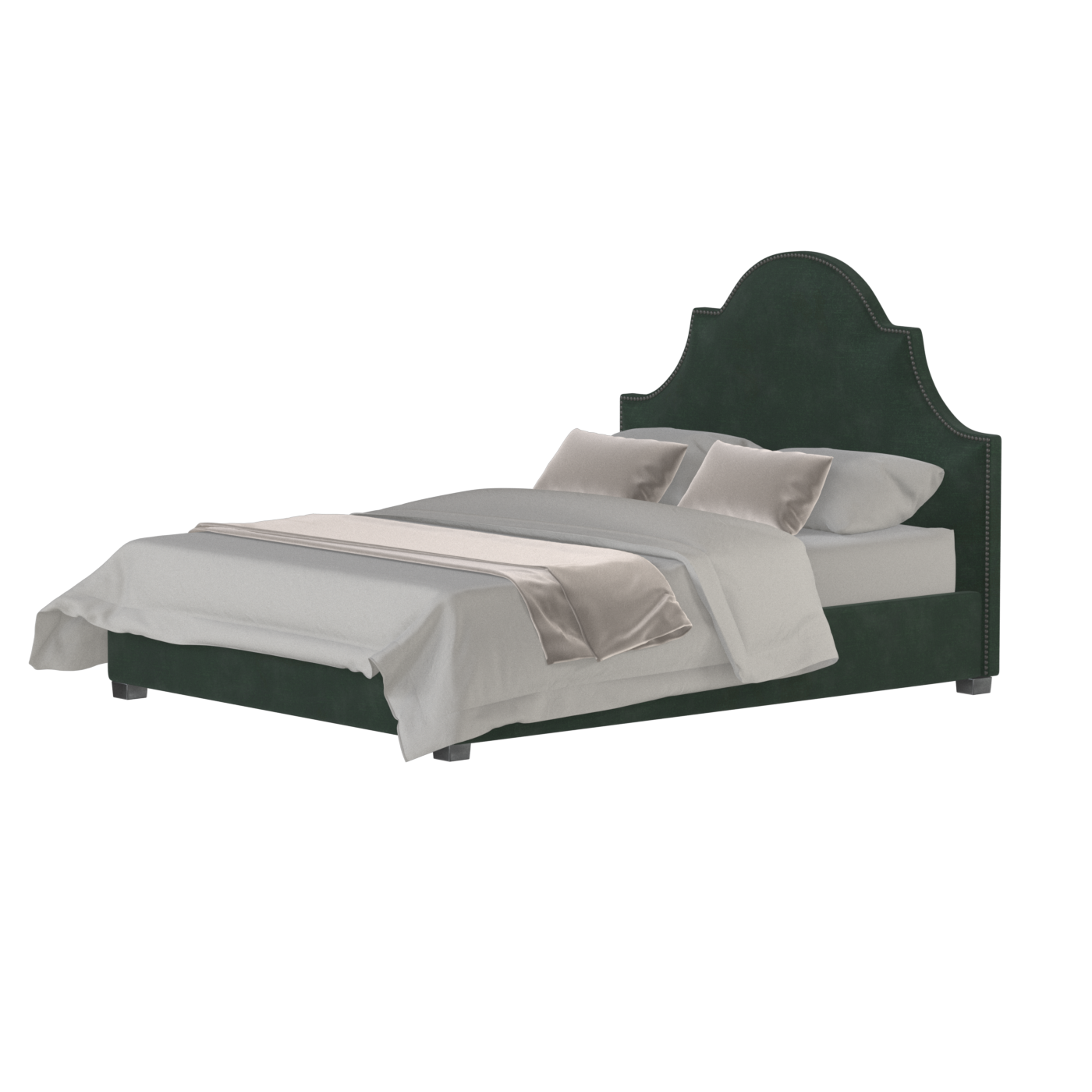 Ariana Double Bed with Elegant Headboard