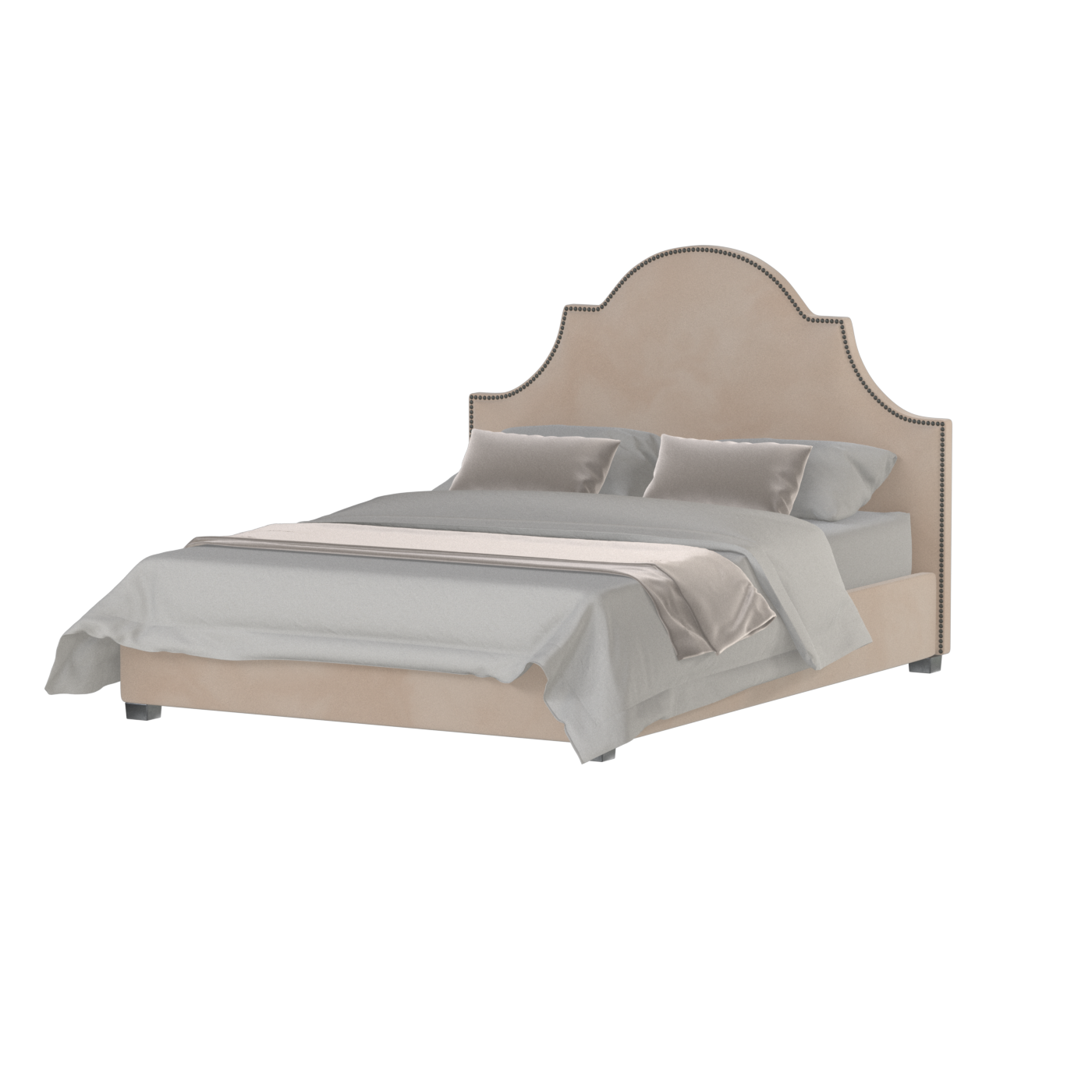 Ariana Double Bed with Elegant Headboard