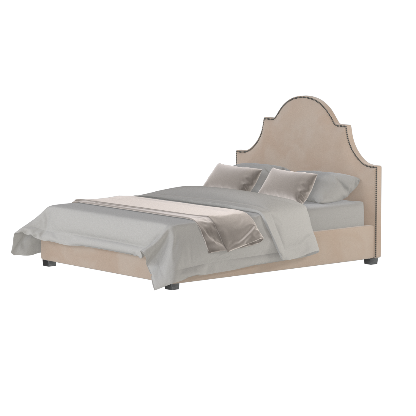 Ariana Double Bed with Elegant Headboard
