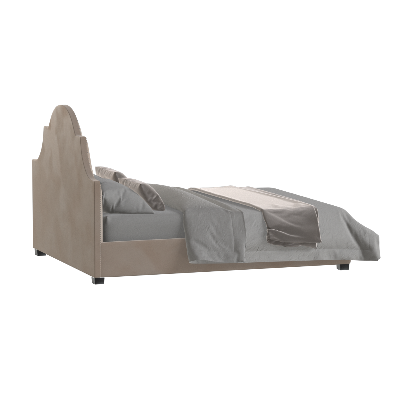 Ariana Double Bed with Elegant Headboard
