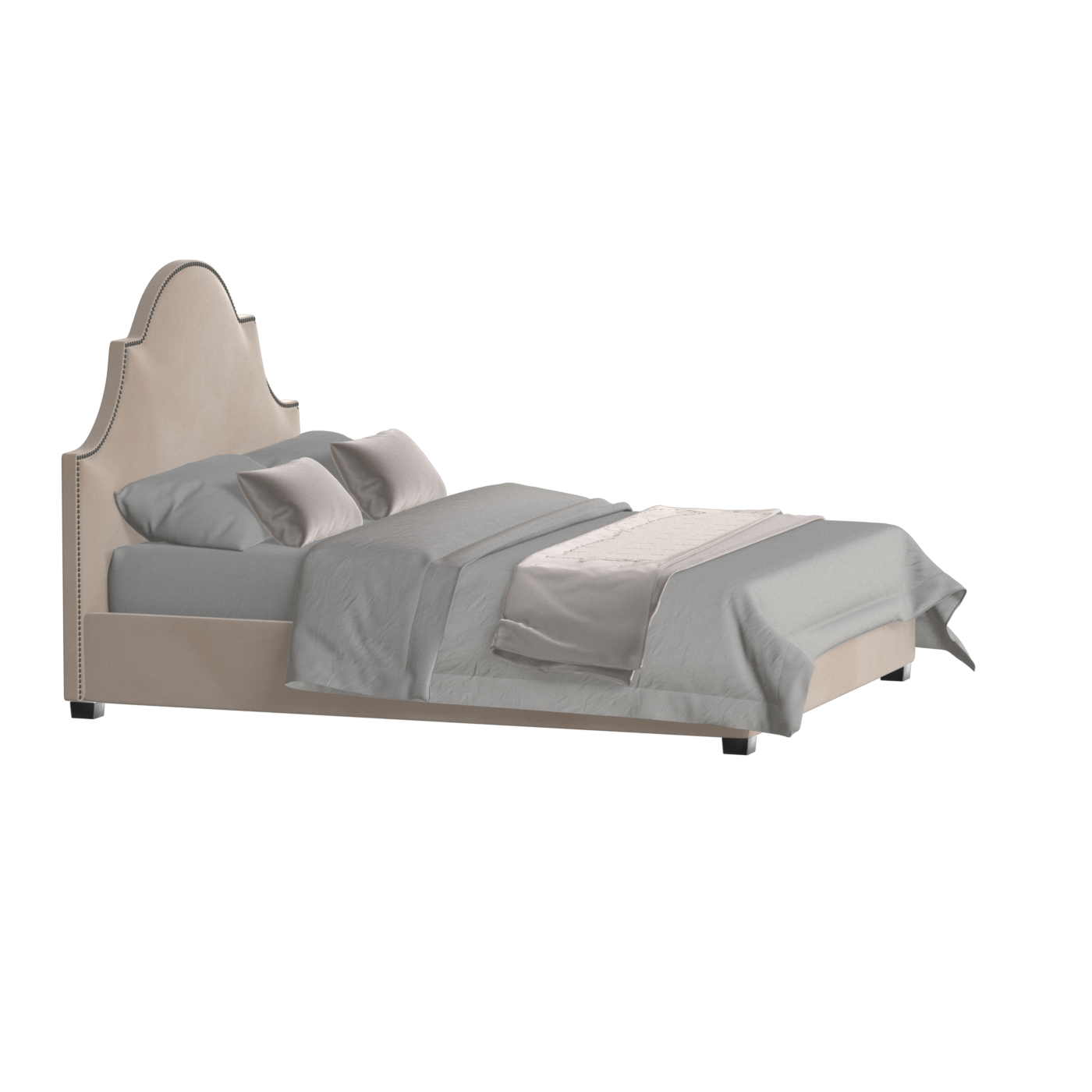 Ariana Double Bed with Elegant Headboard