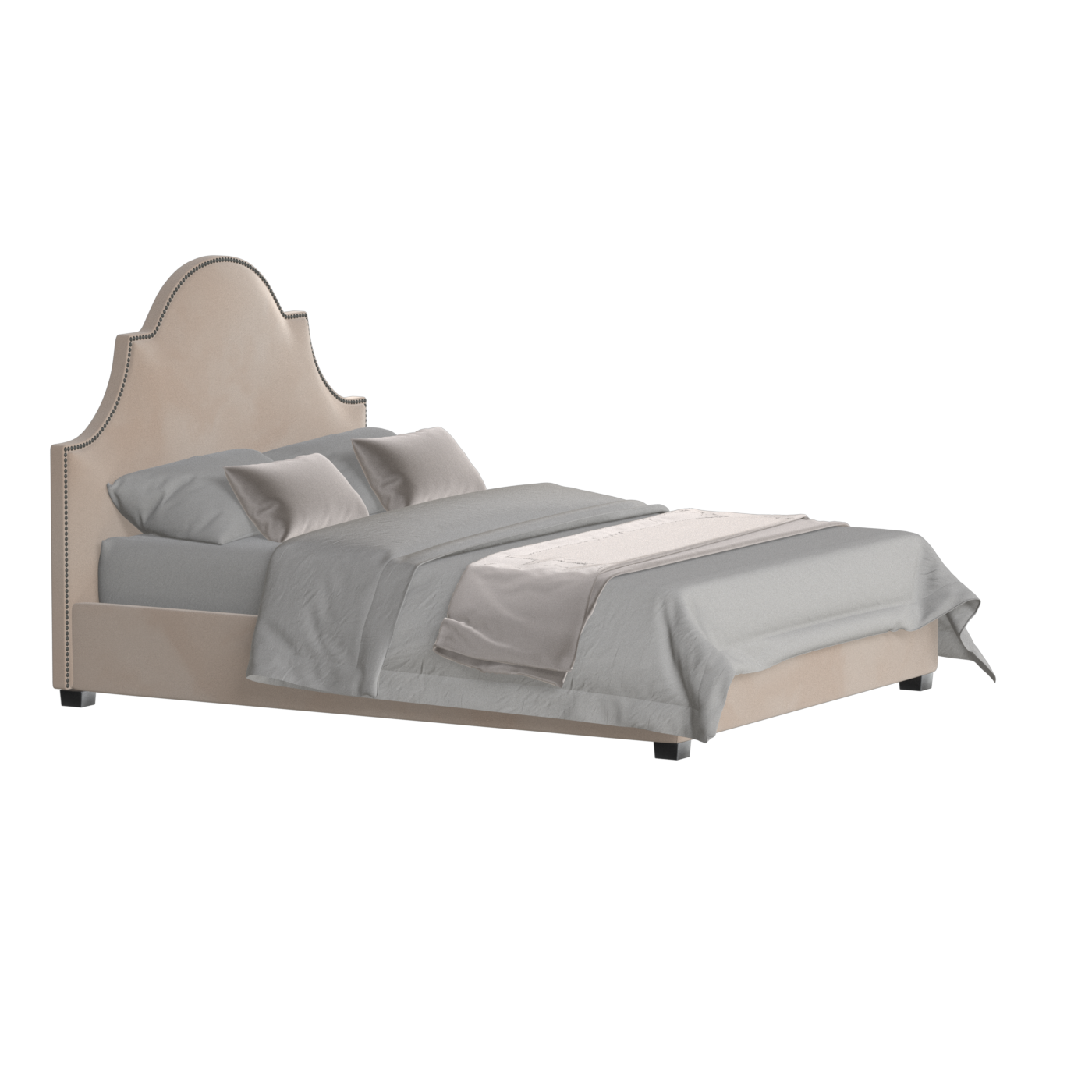 Ariana Double Bed with Elegant Headboard