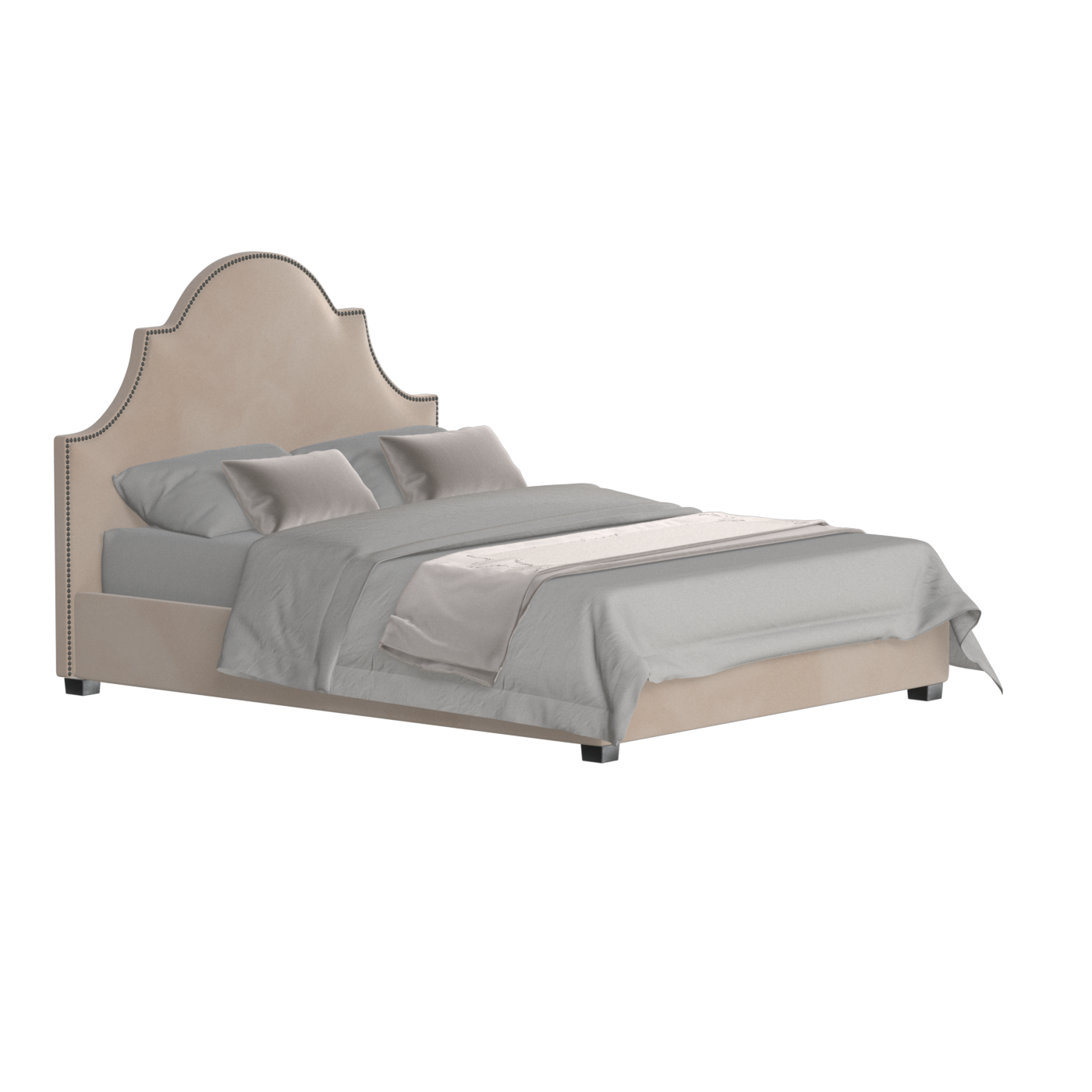 Ariana Double Bed with Elegant Headboard