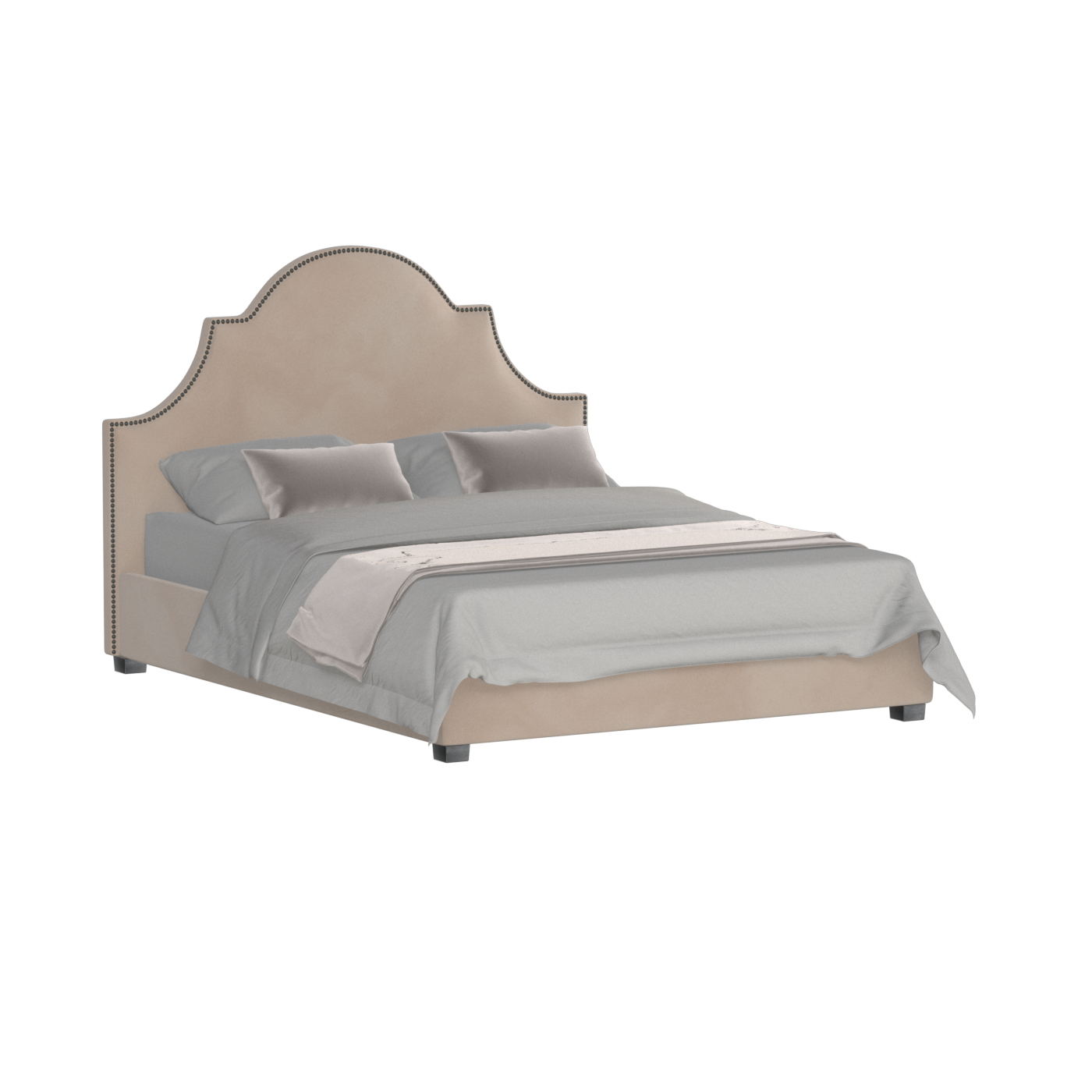 Ariana Double Bed with Elegant Headboard