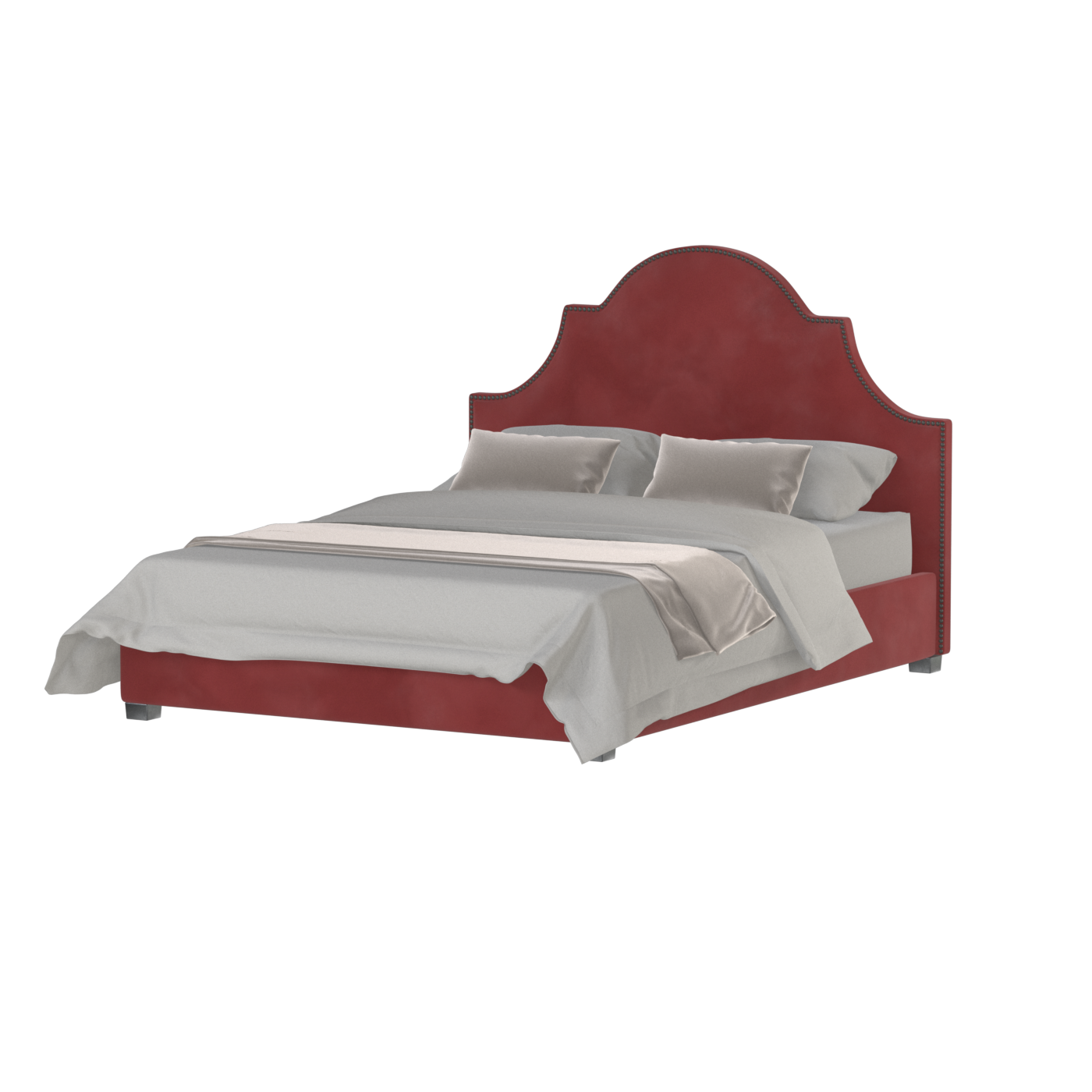 Ariana Double Bed with Elegant Headboard