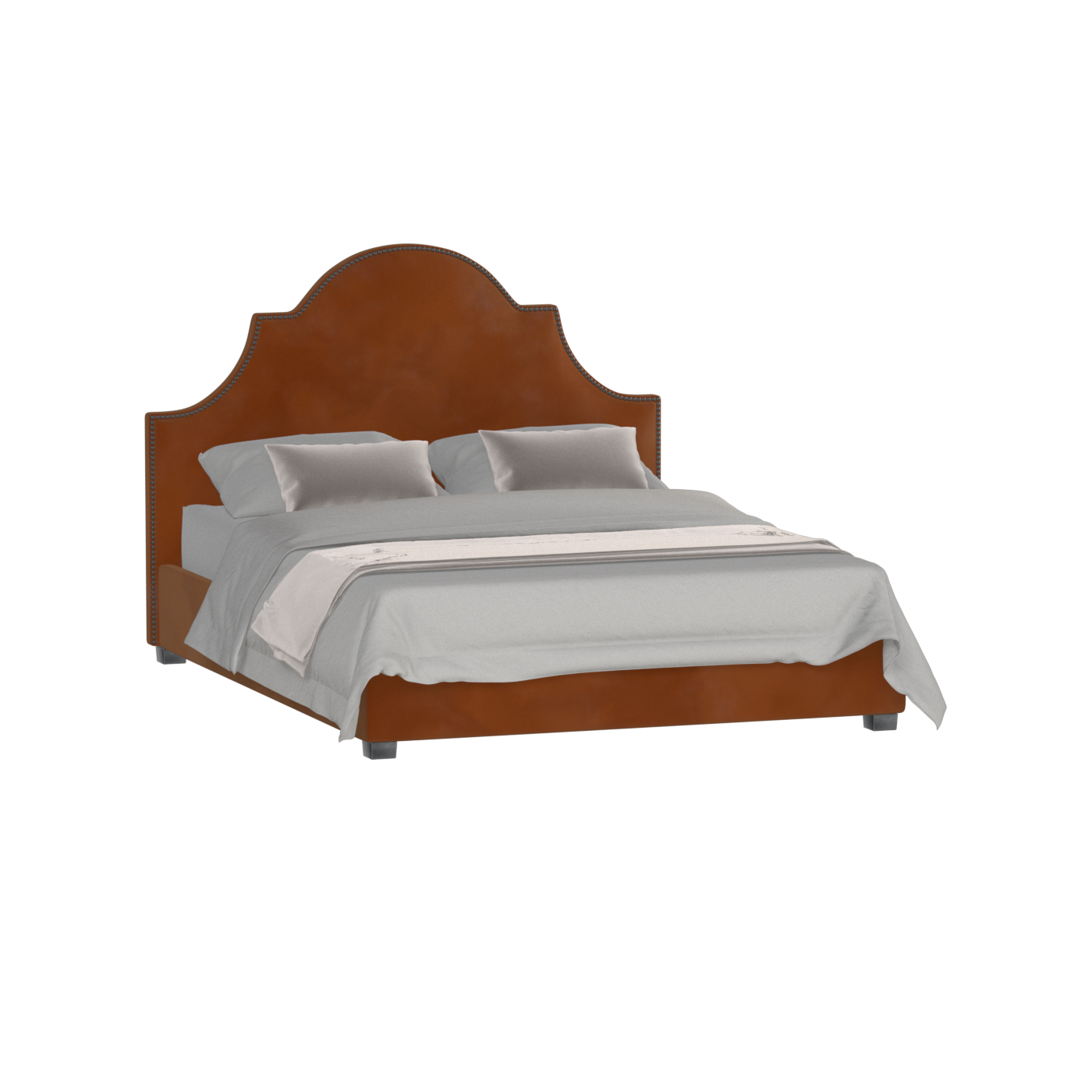 Ariana Double Bed with Elegant Headboard