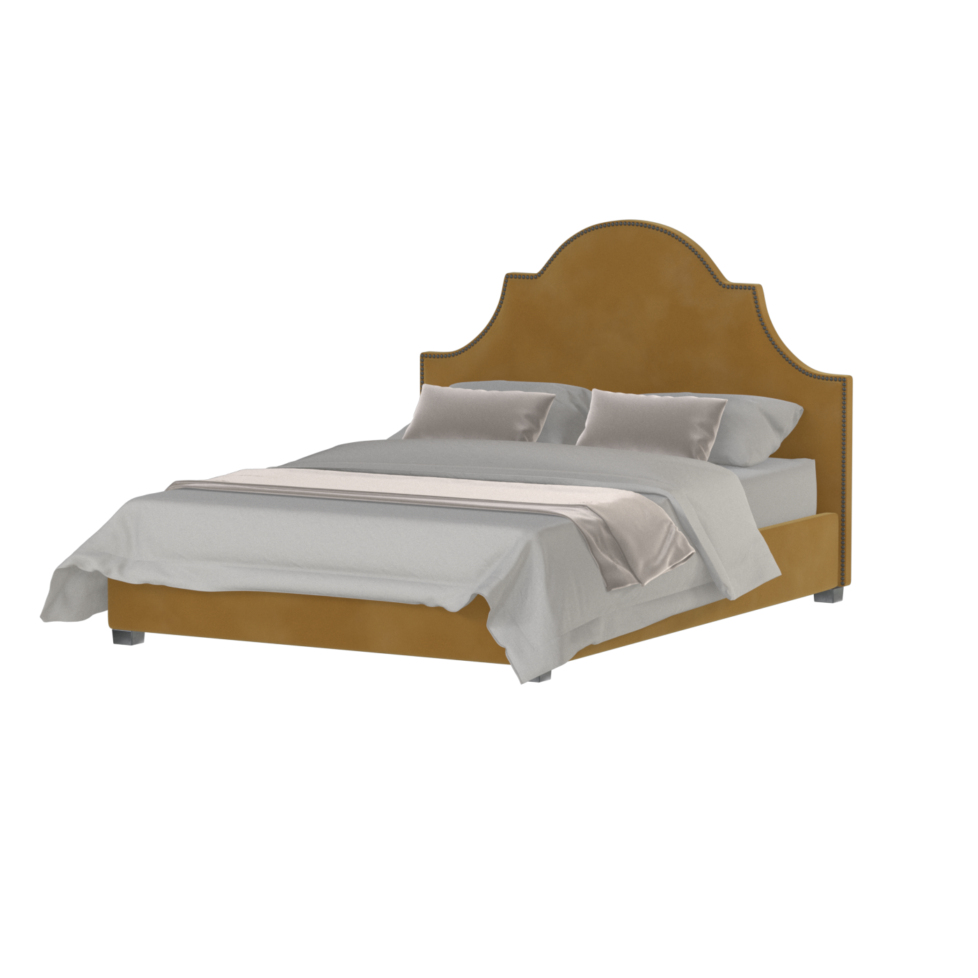 Ariana Double Bed with Elegant Headboard
