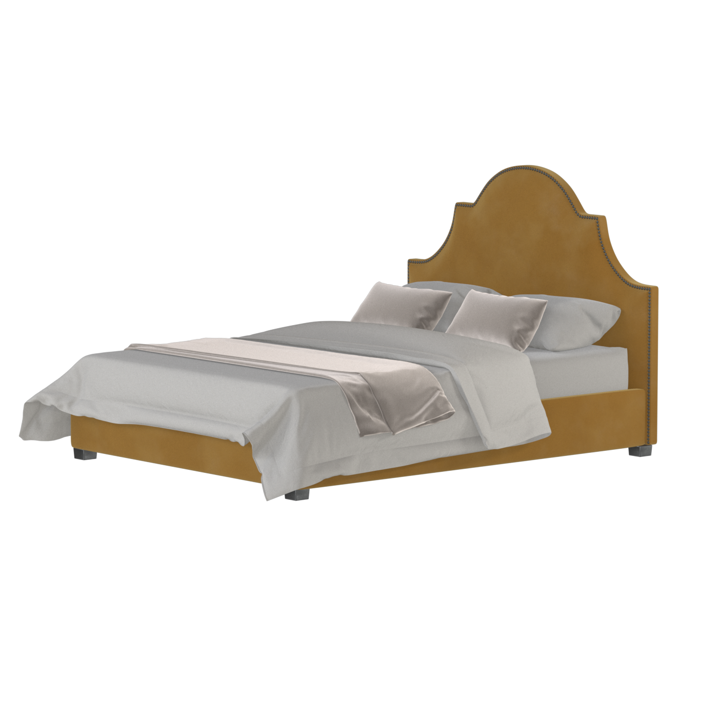 Ariana Double Bed with Elegant Headboard
