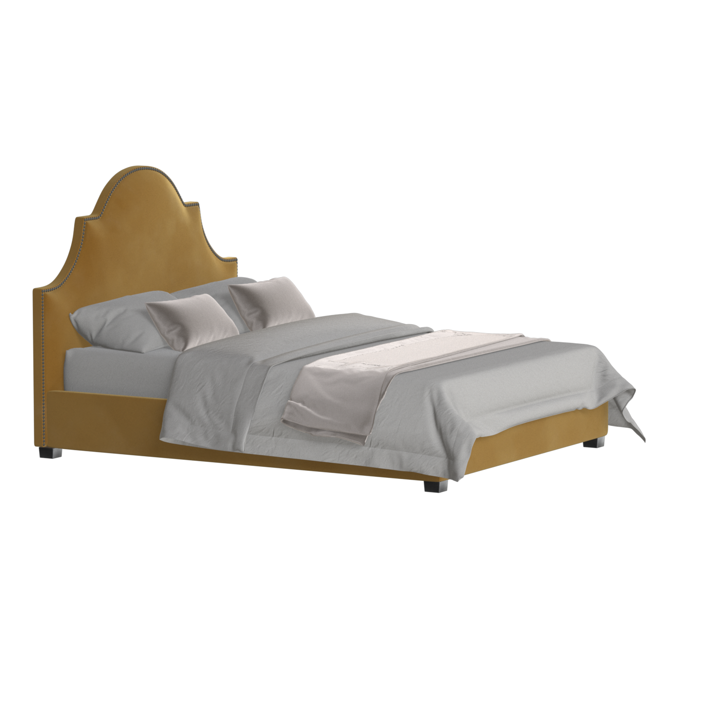 Ariana Double Bed with Elegant Headboard