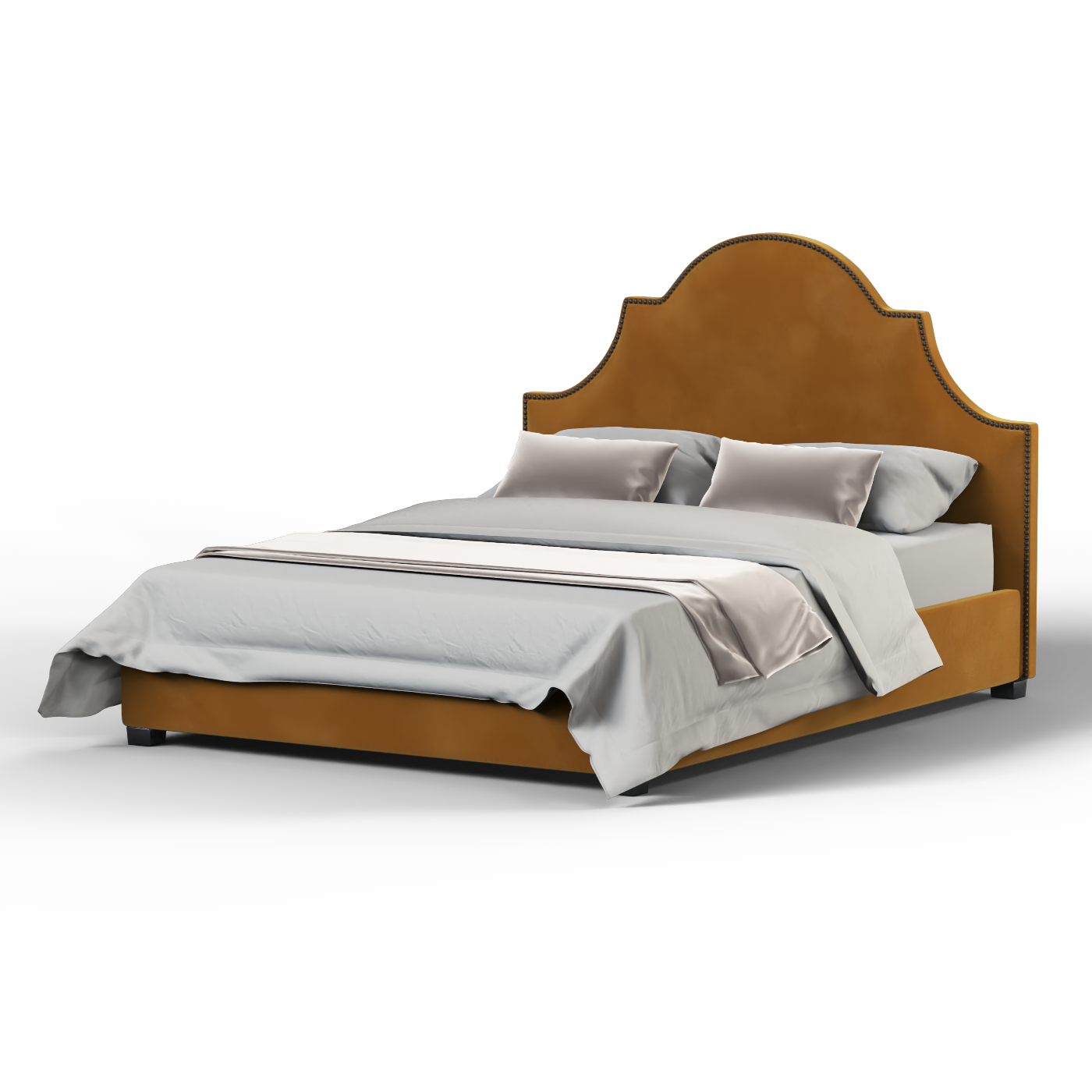 Ariana Double Bed with Elegant Headboard