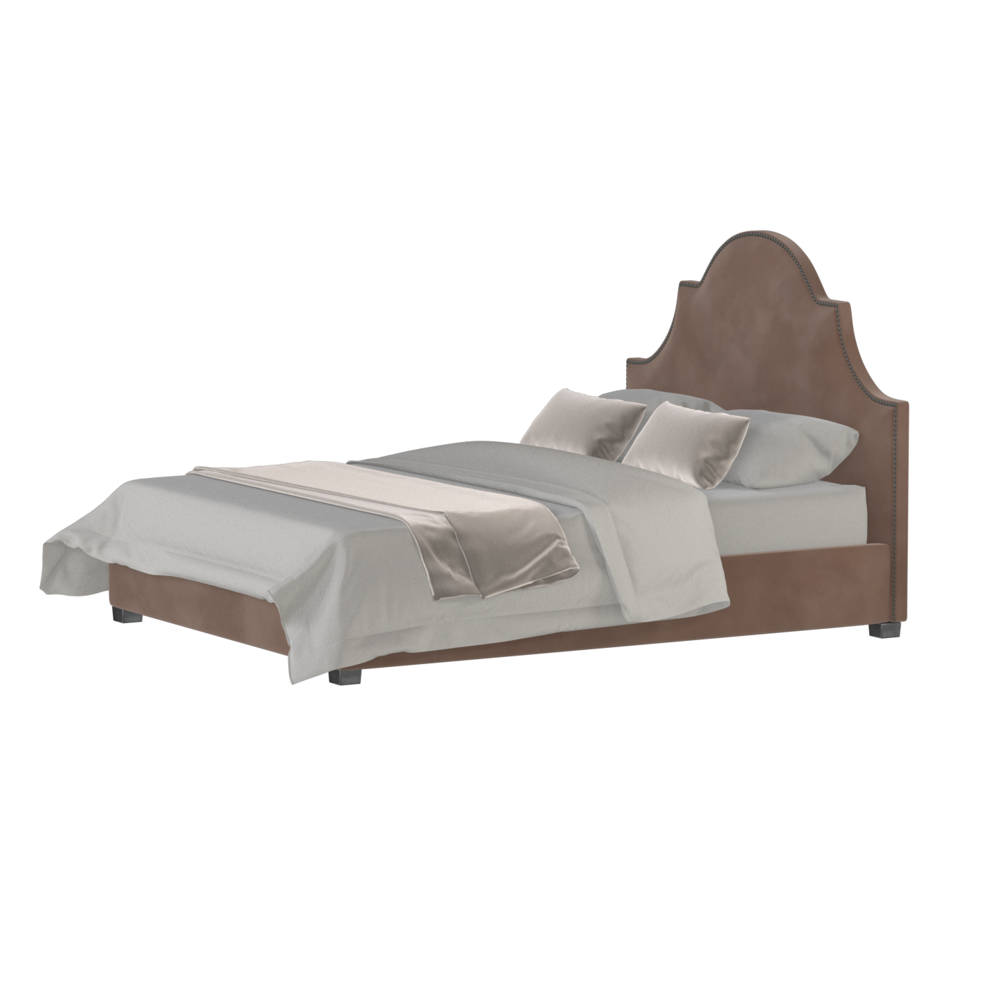 Ariana Double Bed with Elegant Headboard