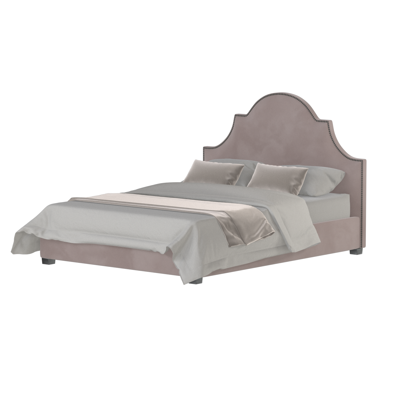 Ariana Double Bed with Elegant Headboard