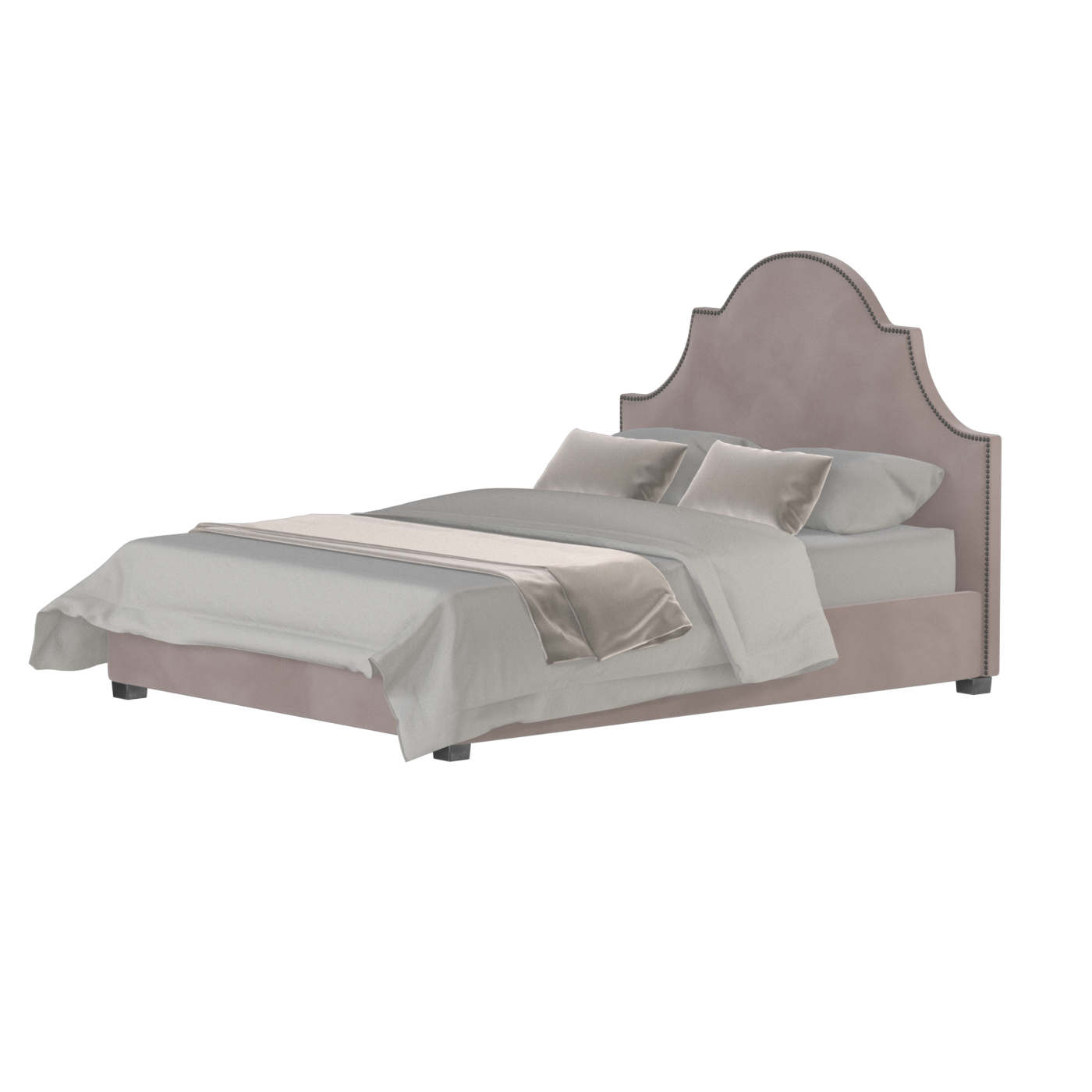Ariana Double Bed with Elegant Headboard