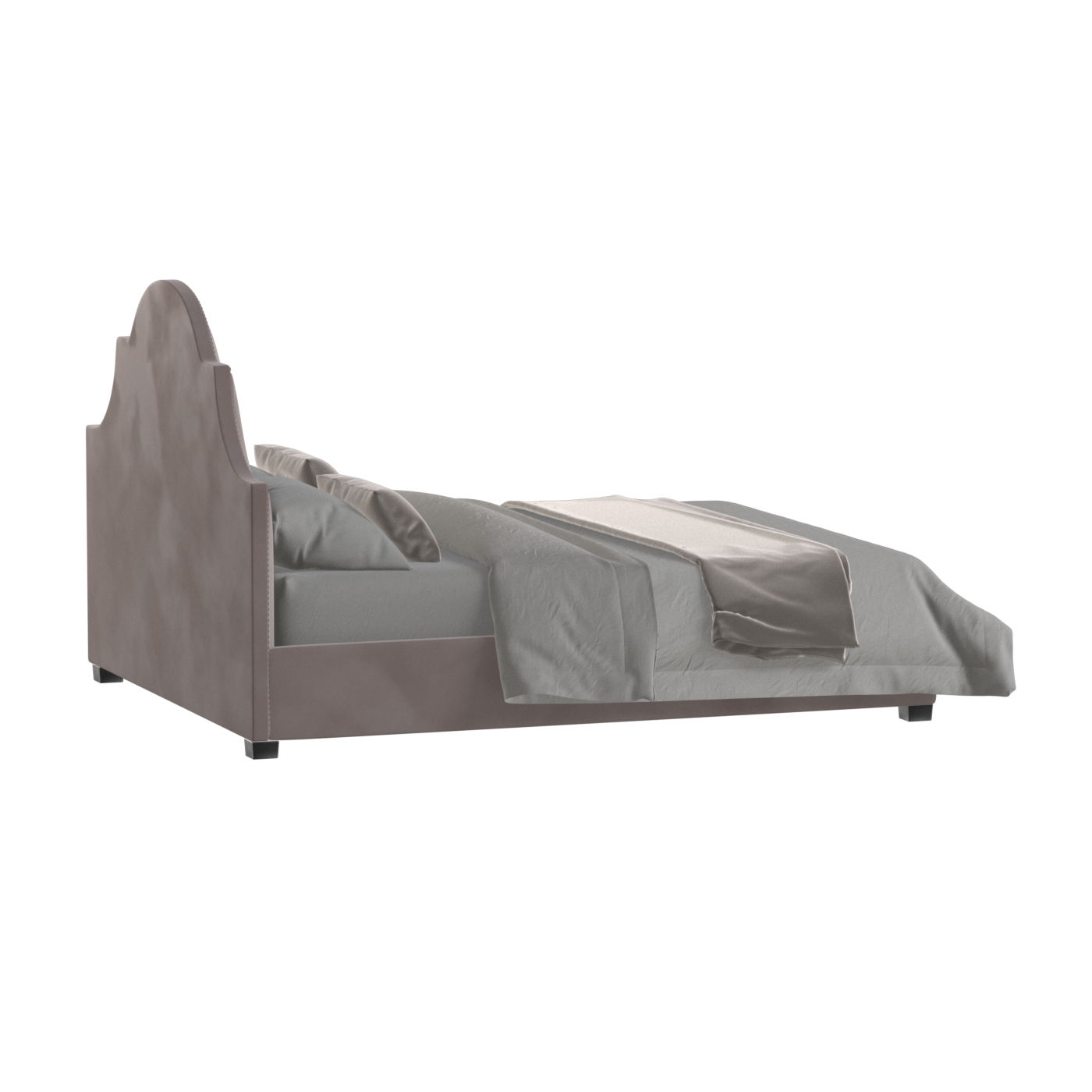 Ariana Double Bed with Elegant Headboard