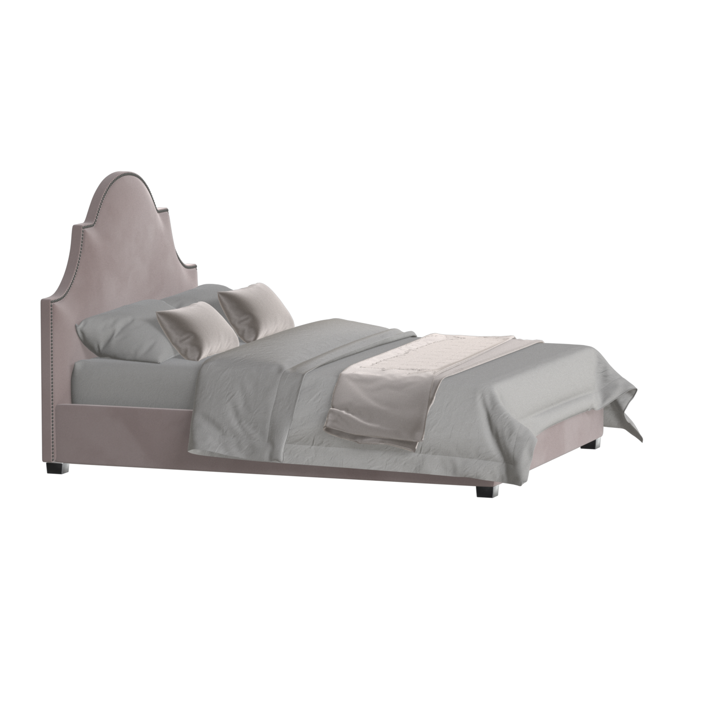 Ariana Double Bed with Elegant Headboard