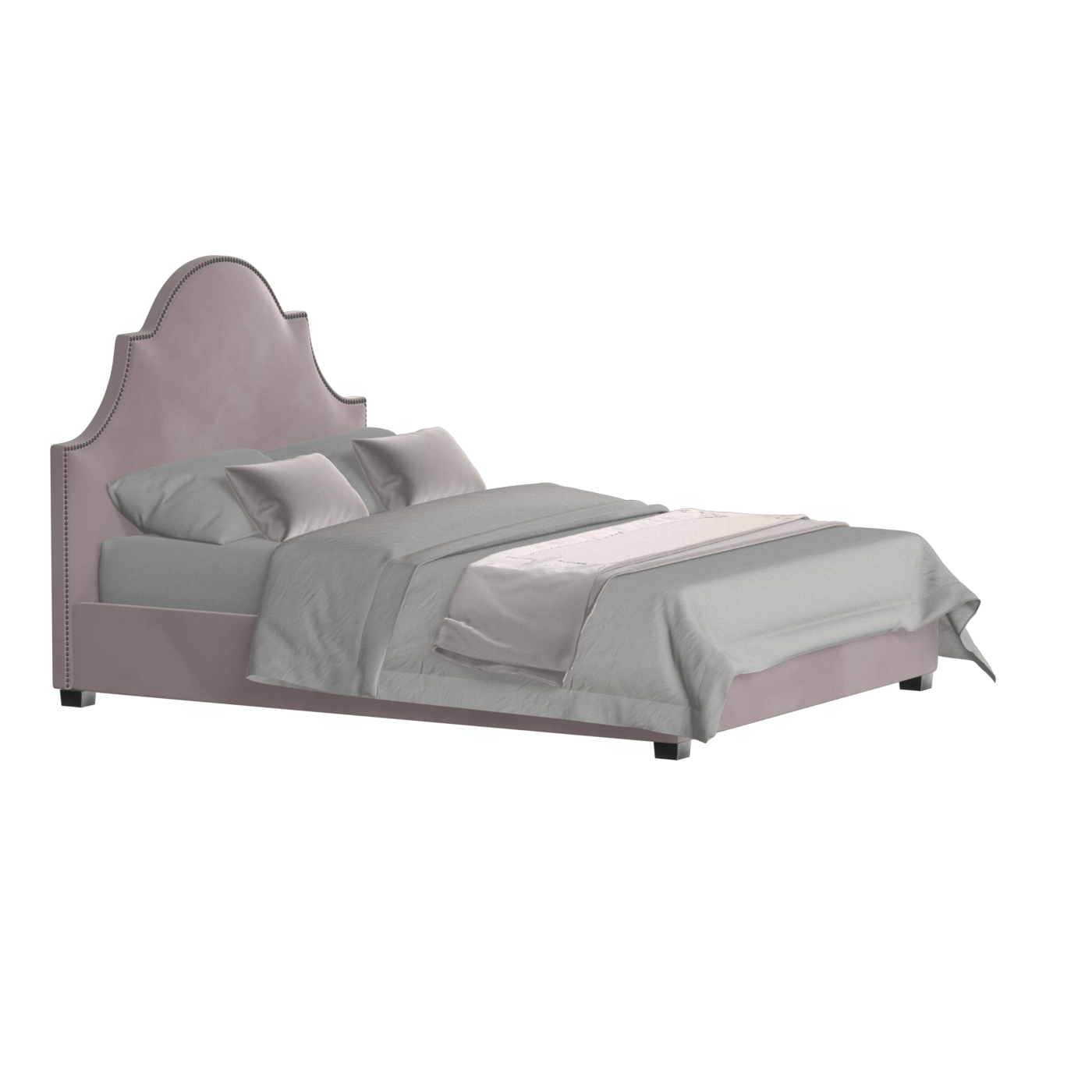 Ariana Double Bed with Elegant Headboard