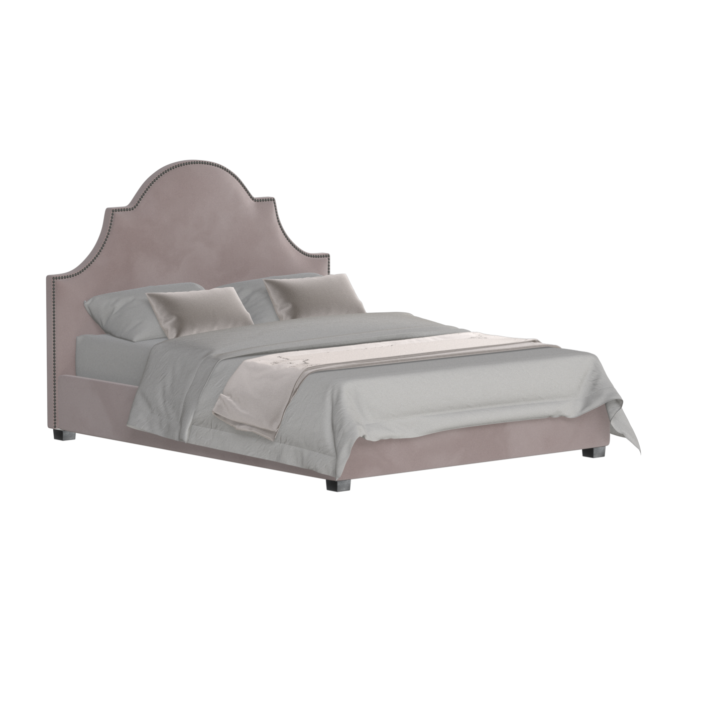 Ariana Double Bed with Elegant Headboard