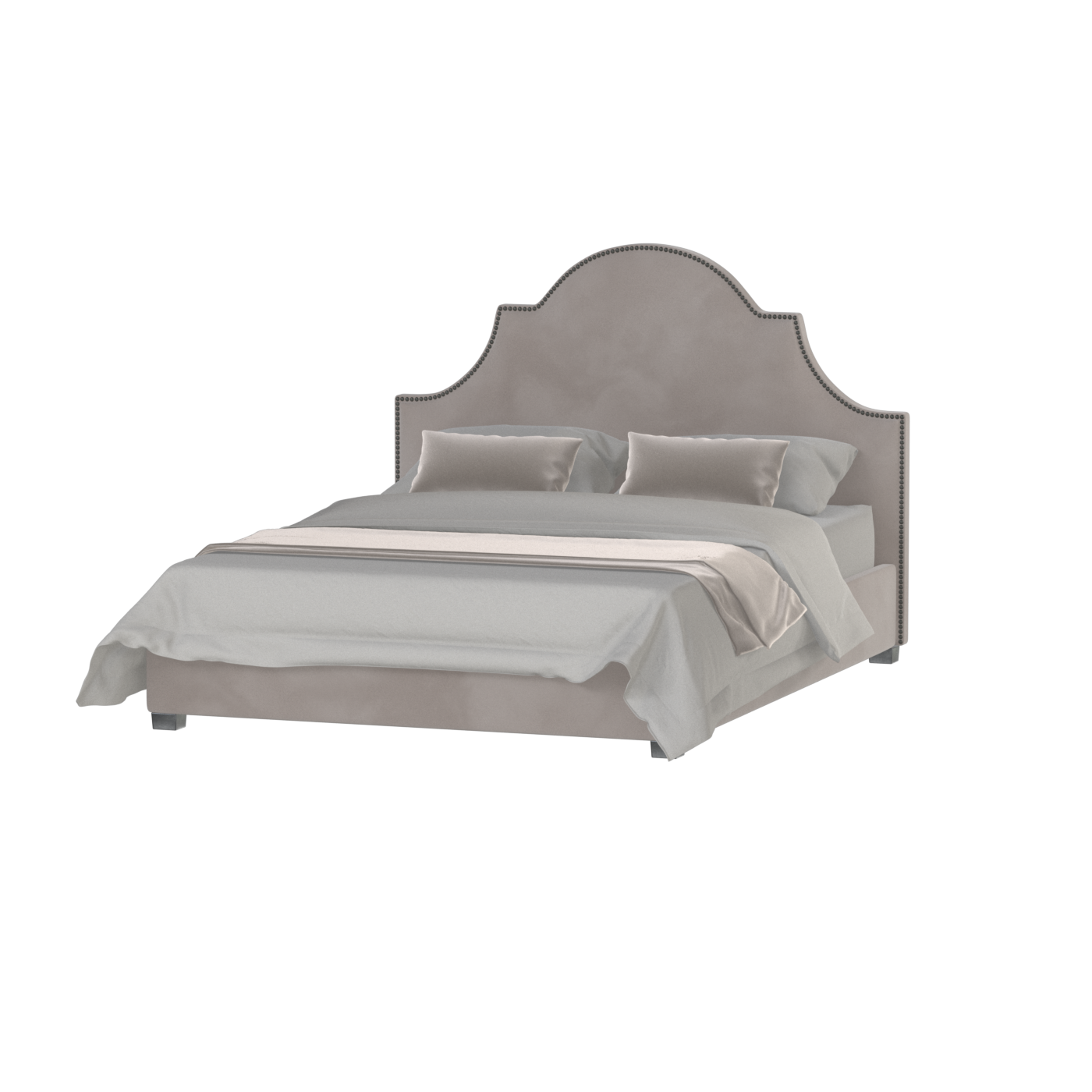Ariana Double Bed with Elegant Headboard