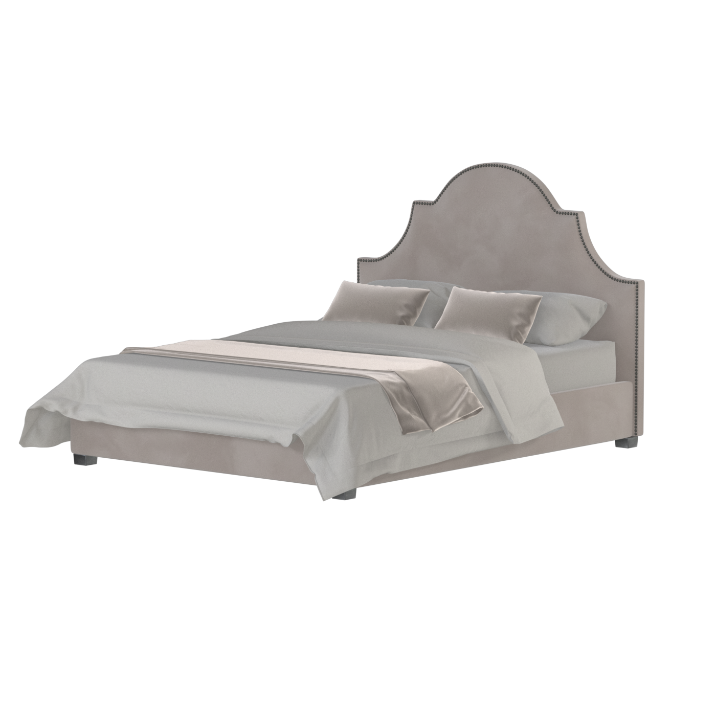 Ariana Double Bed with Elegant Headboard