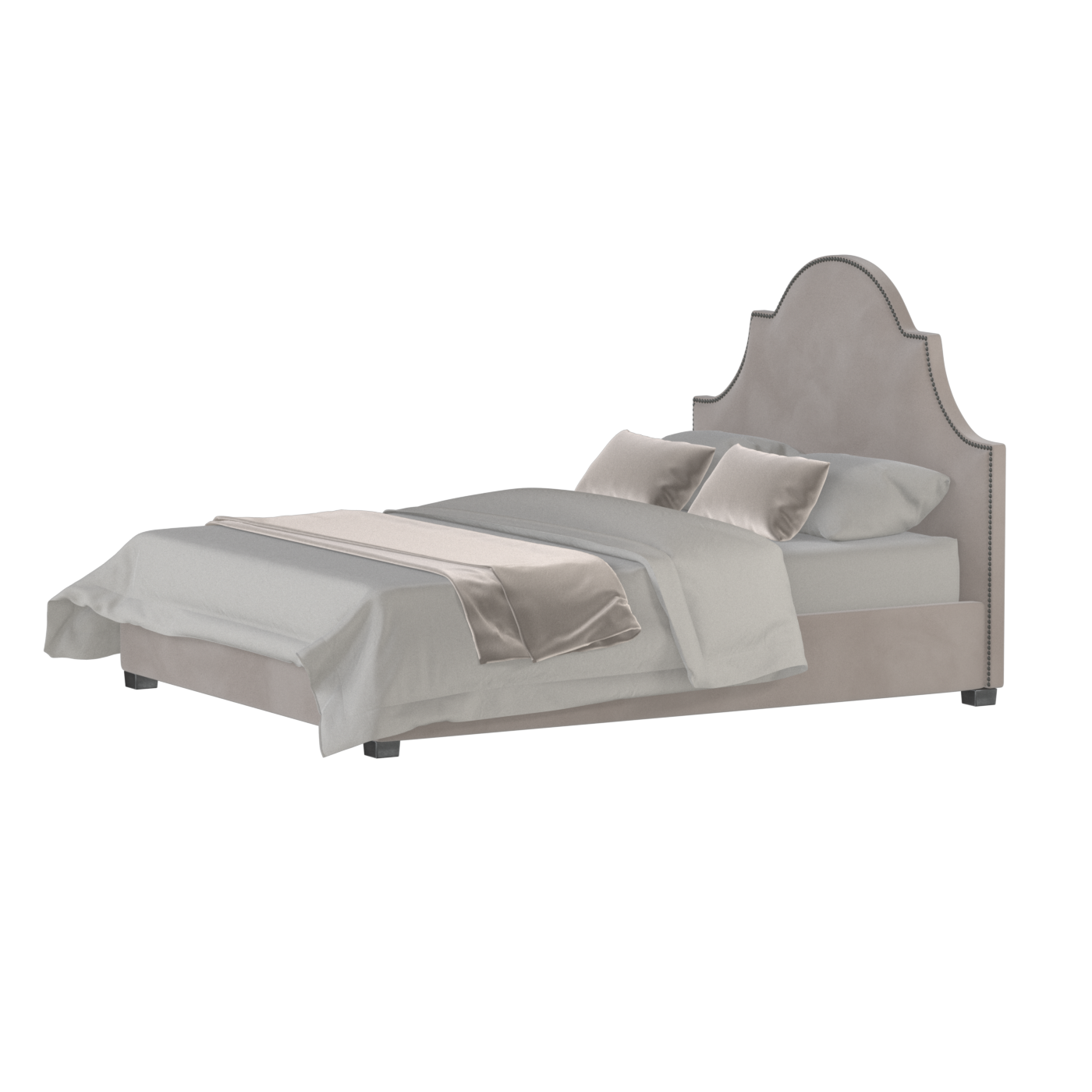 Ariana Double Bed with Elegant Headboard