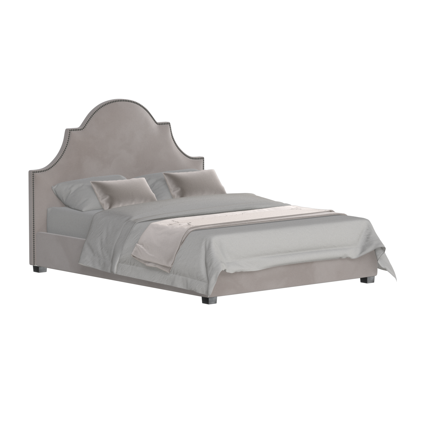 Ariana Double Bed with Elegant Headboard