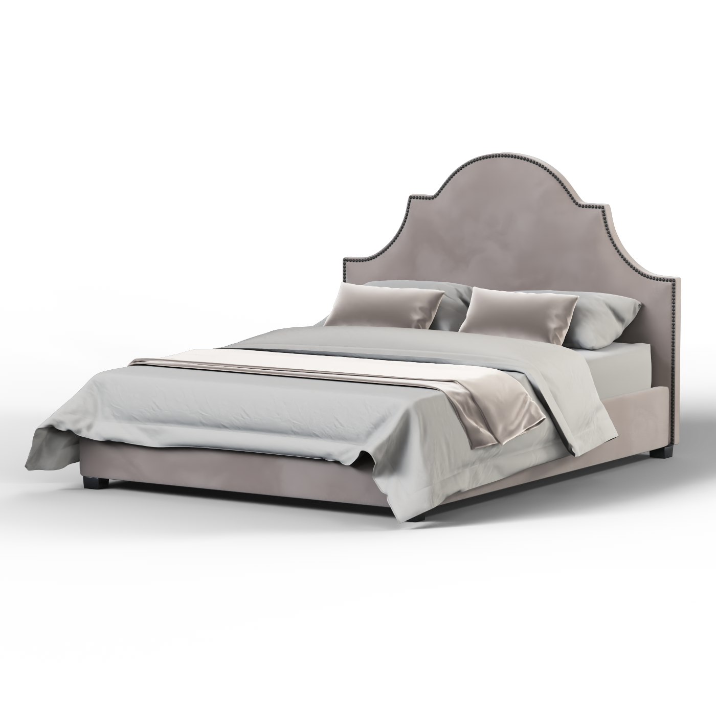 Ariana Double Bed with Elegant Headboard
