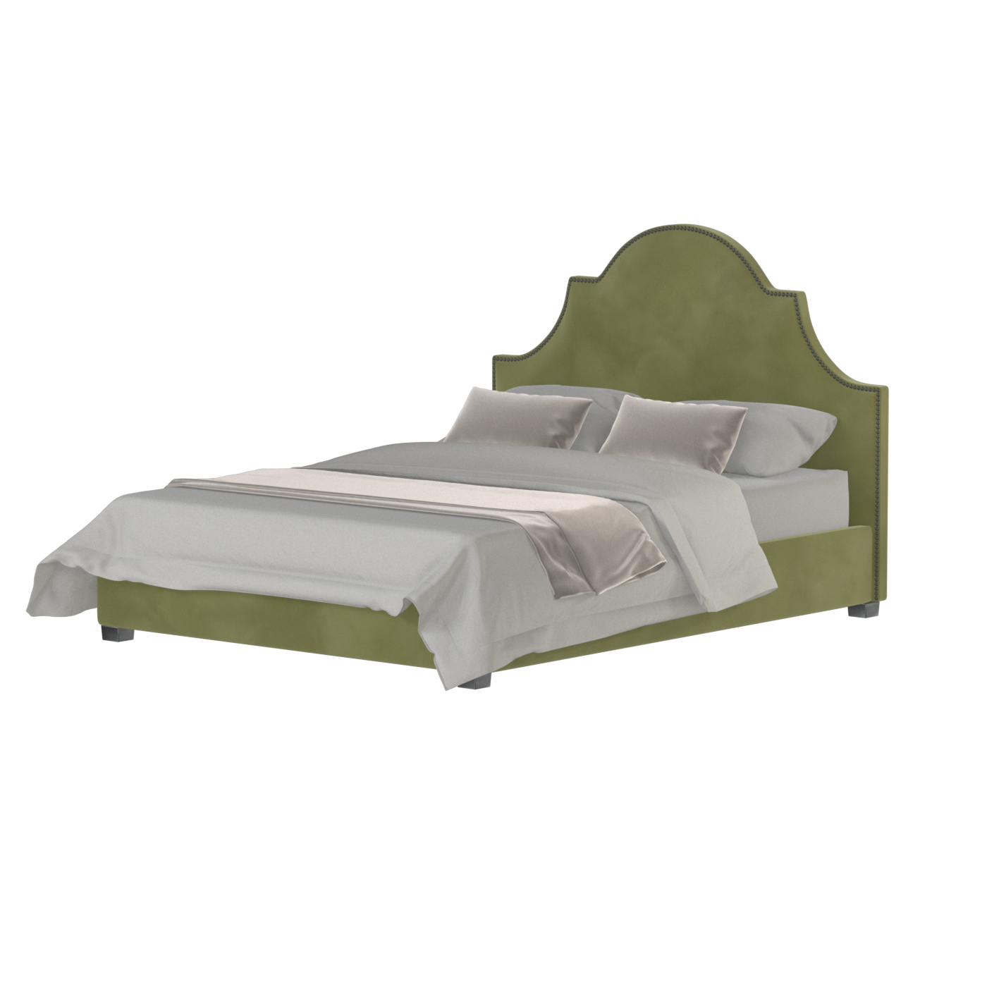 Ariana Double Bed with Elegant Headboard