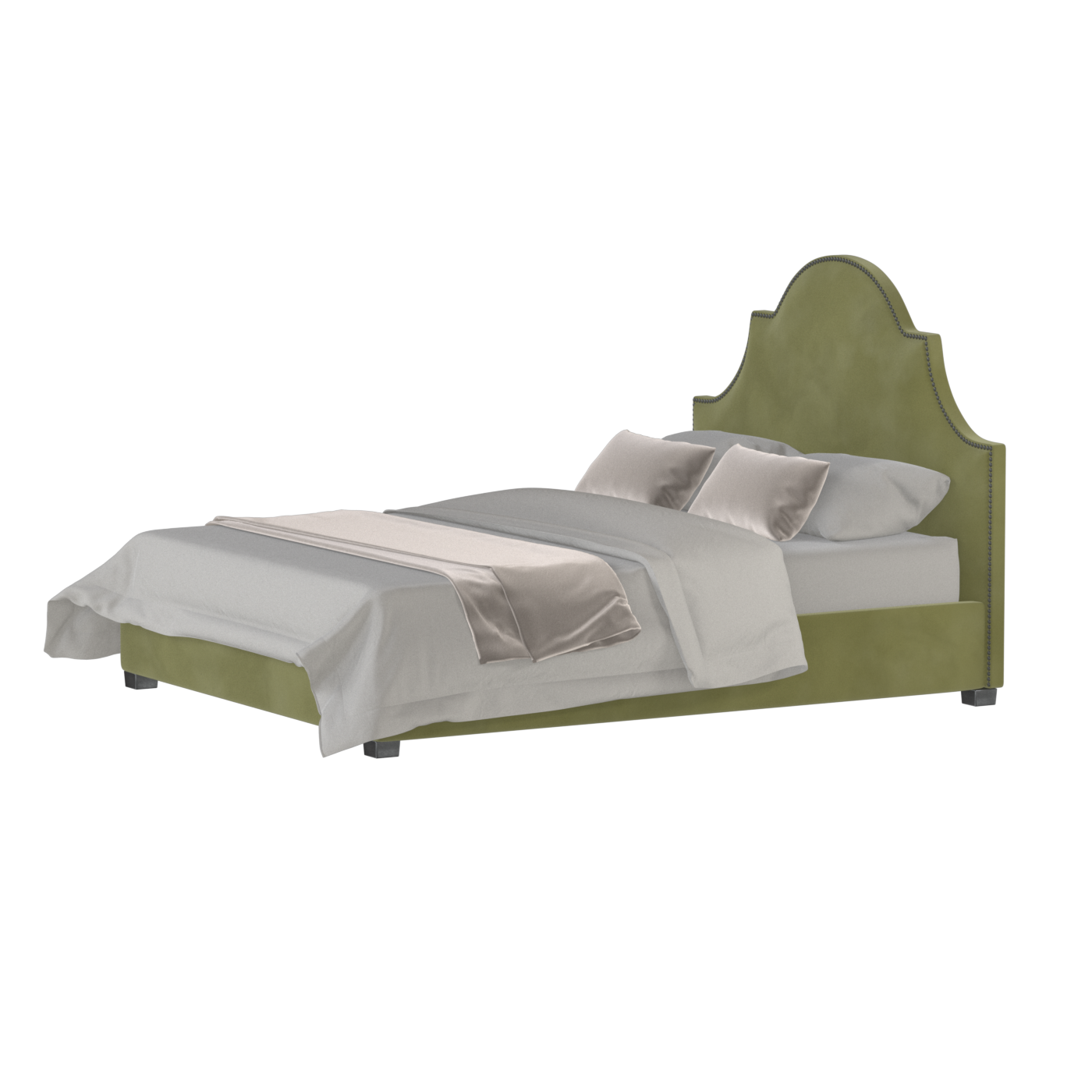 Ariana Double Bed with Elegant Headboard