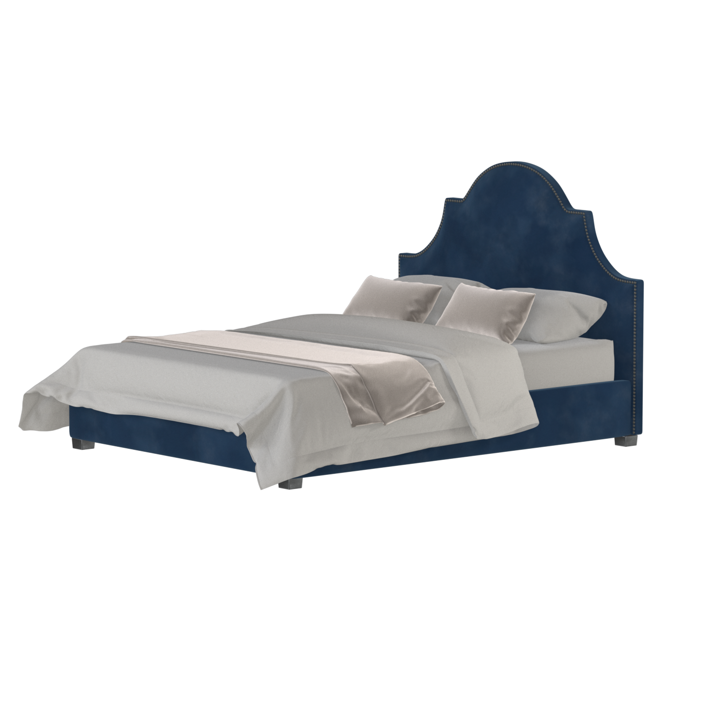 Ariana Double Bed with Elegant Headboard