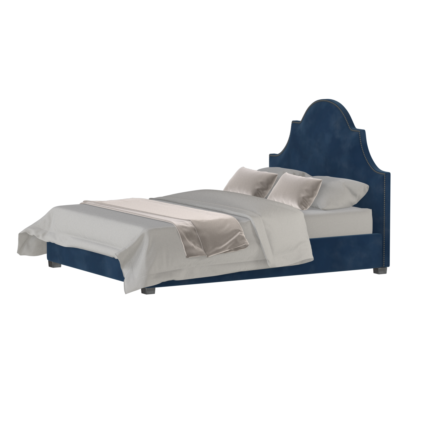Ariana Double Bed with Elegant Headboard