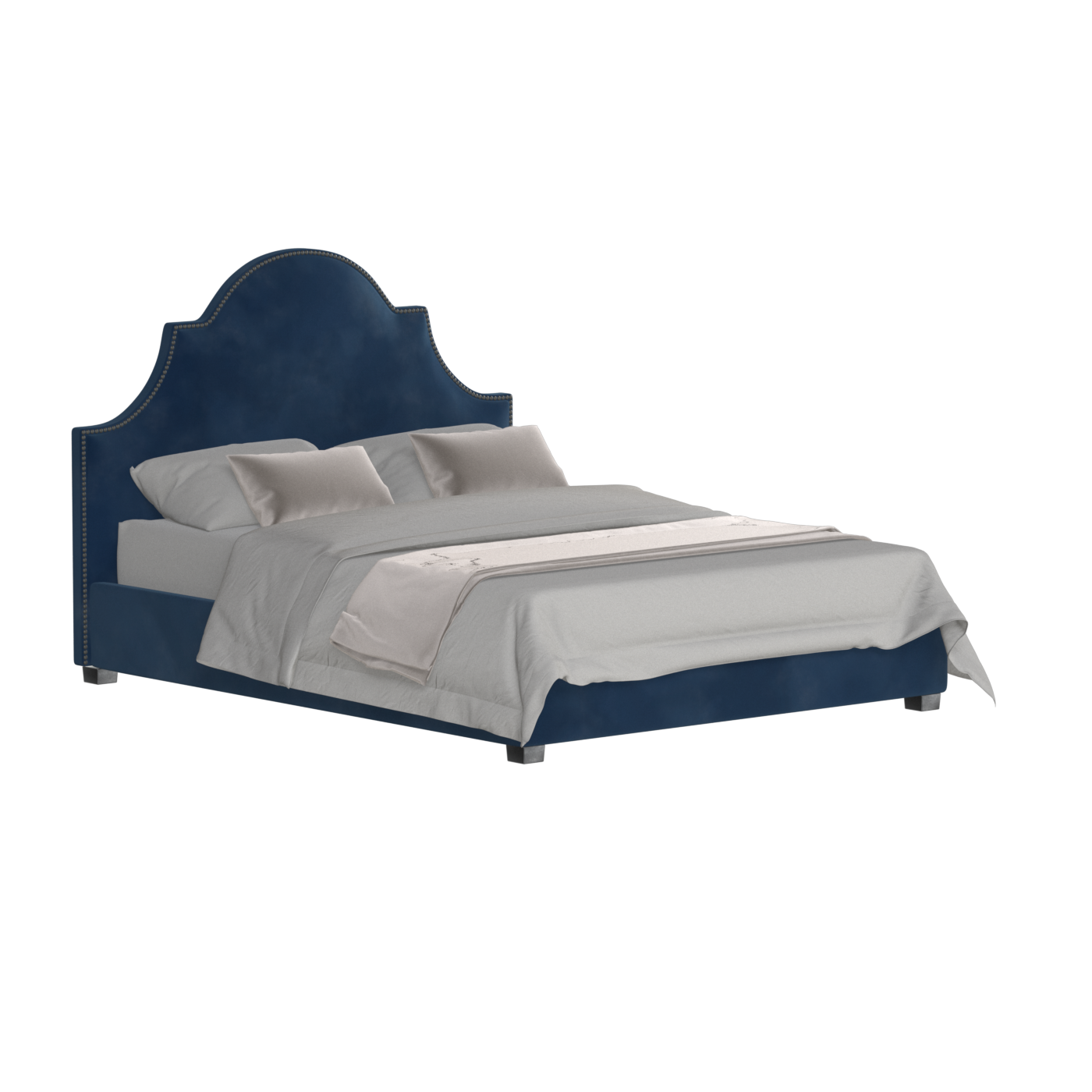 Ariana Double Bed with Elegant Headboard