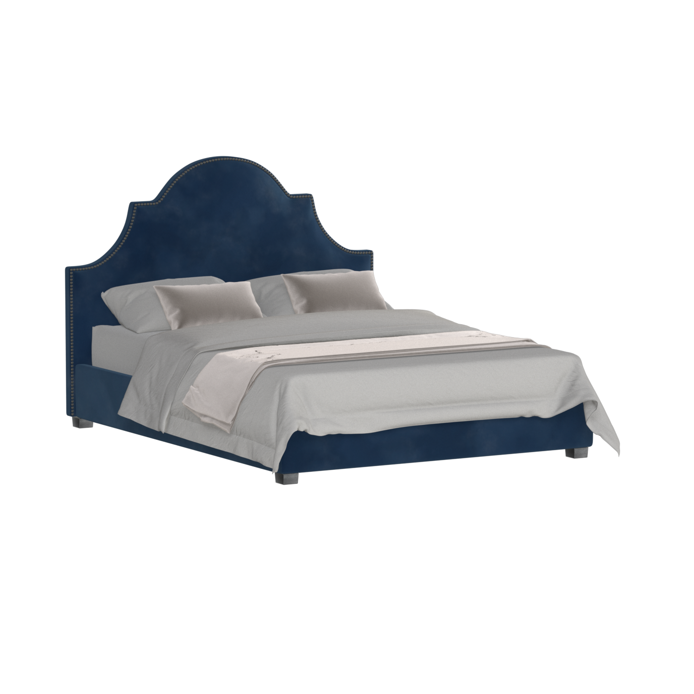 Ariana Double Bed with Elegant Headboard