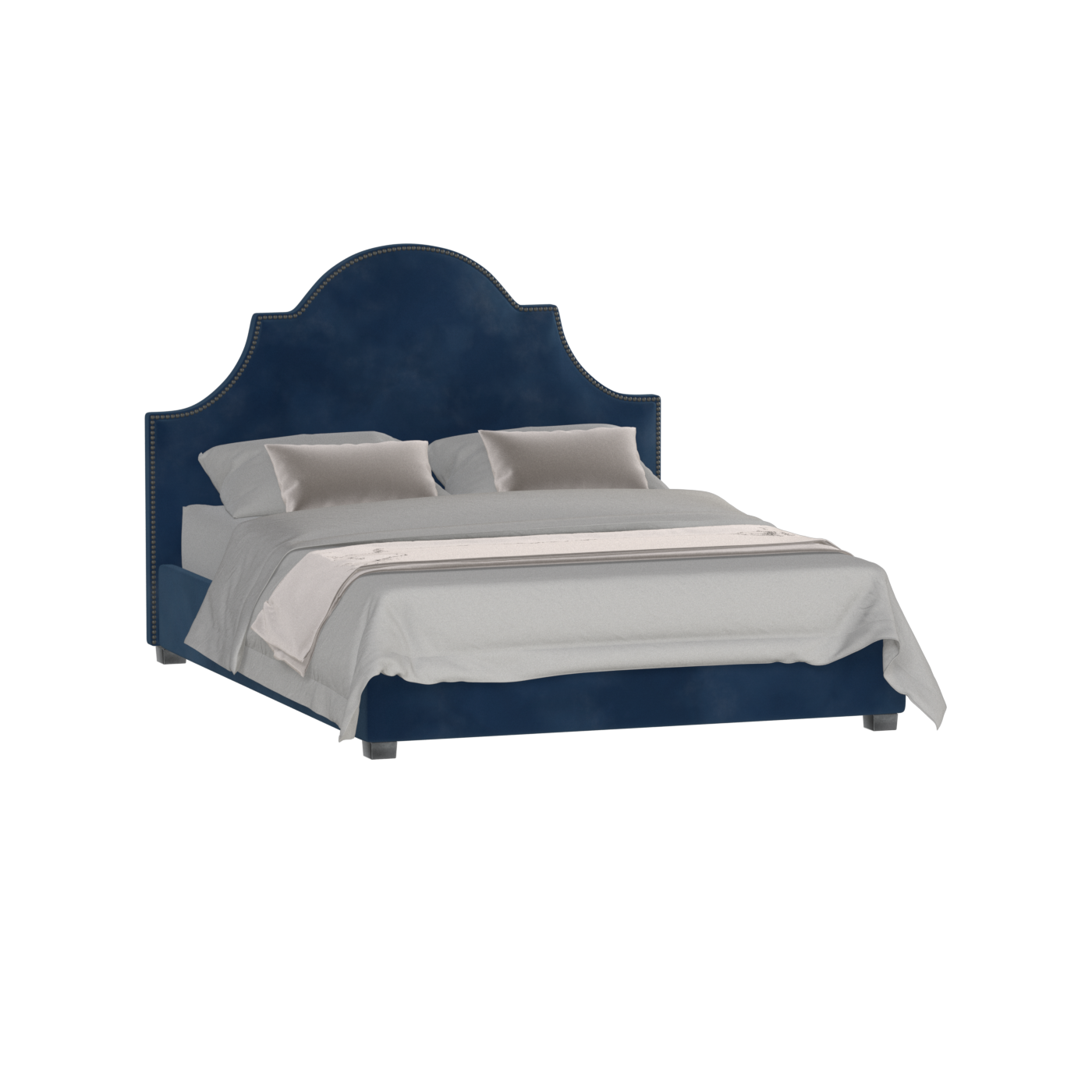Ariana Double Bed with Elegant Headboard