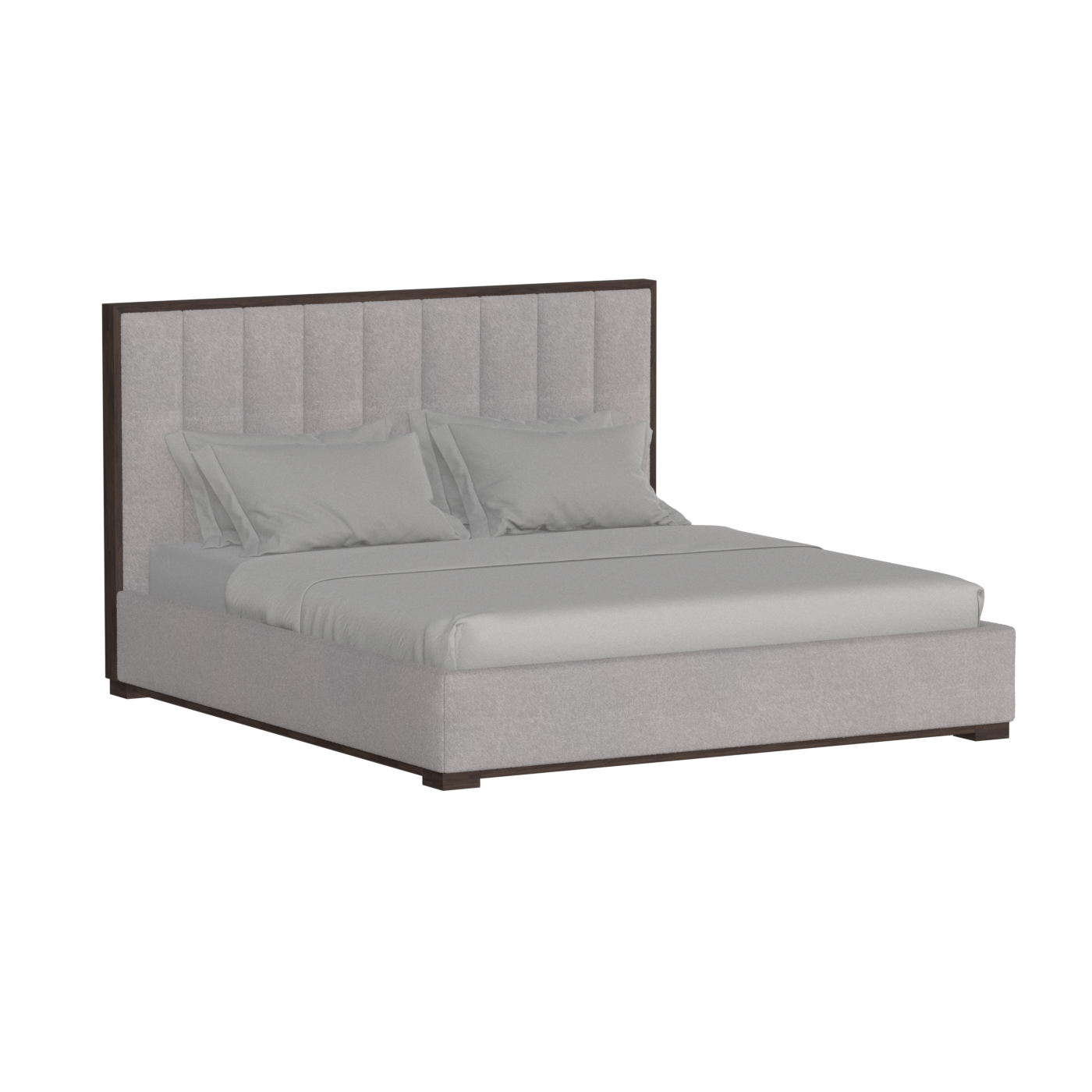 Ava Bed with Framed Vertical Headboard Panels