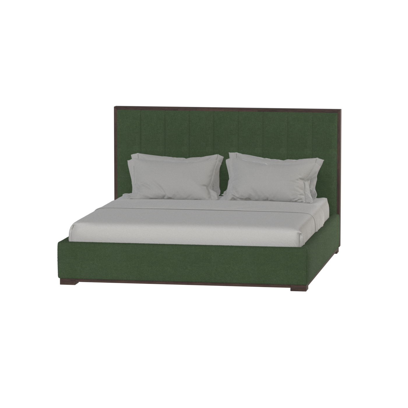 Ava Bed with Framed Vertical Headboard Panels