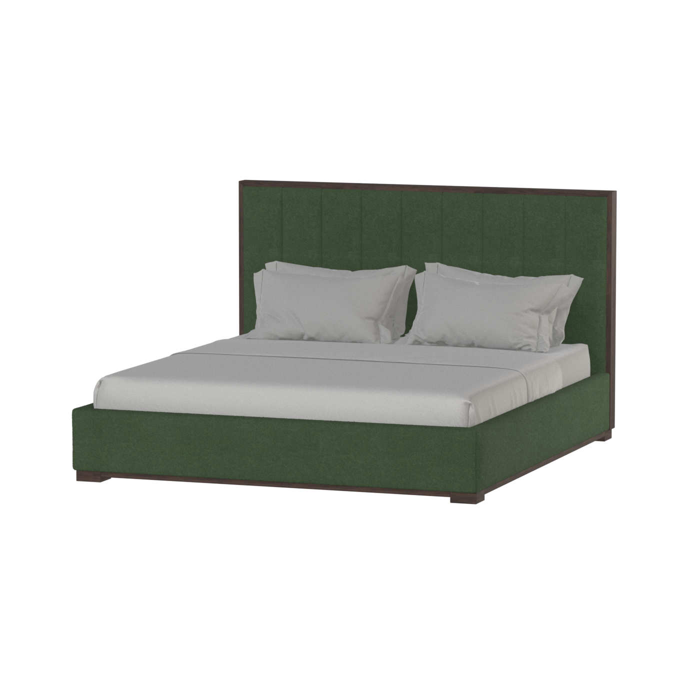 Ava Bed with Framed Vertical Headboard Panels