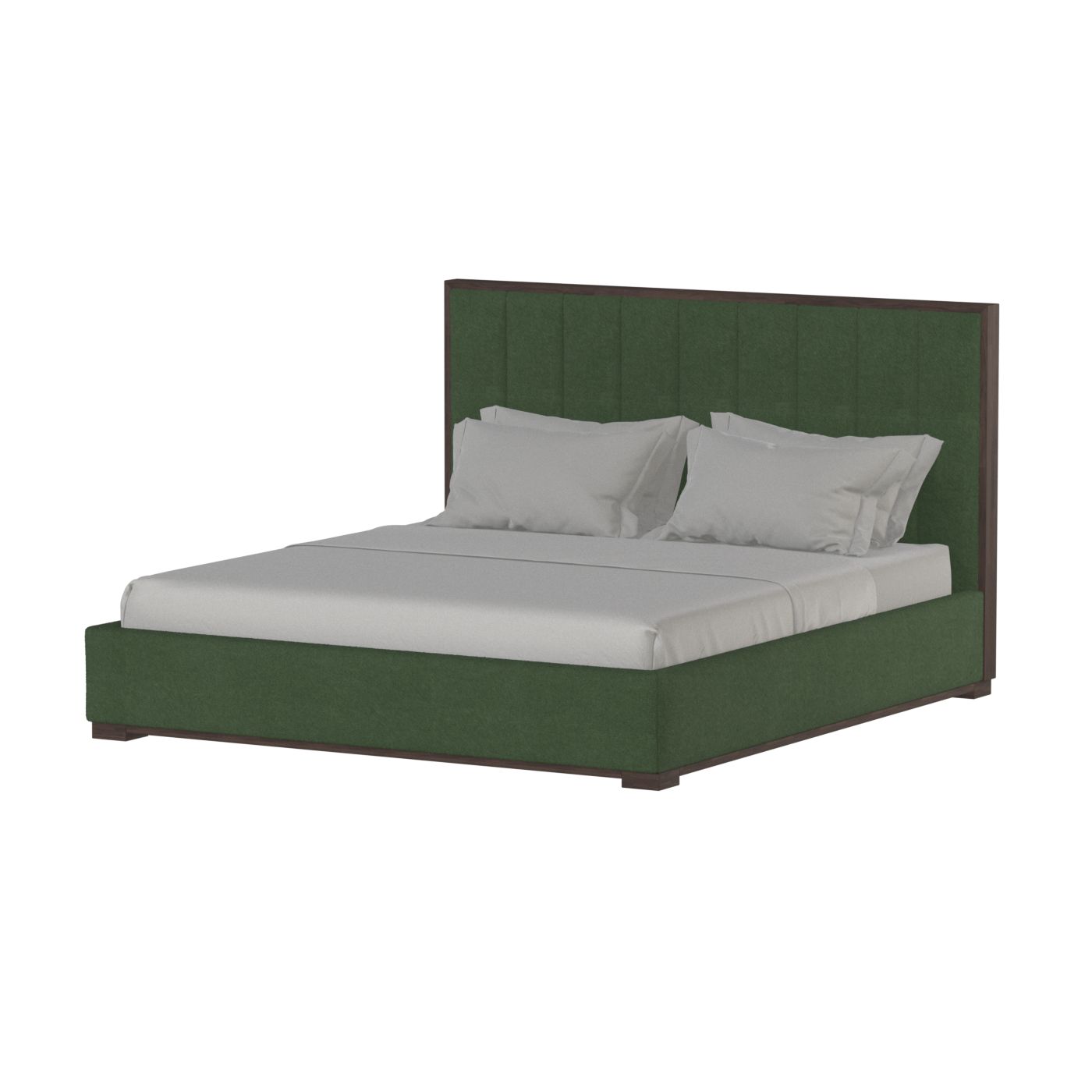 Ava Bed with Framed Vertical Headboard Panels