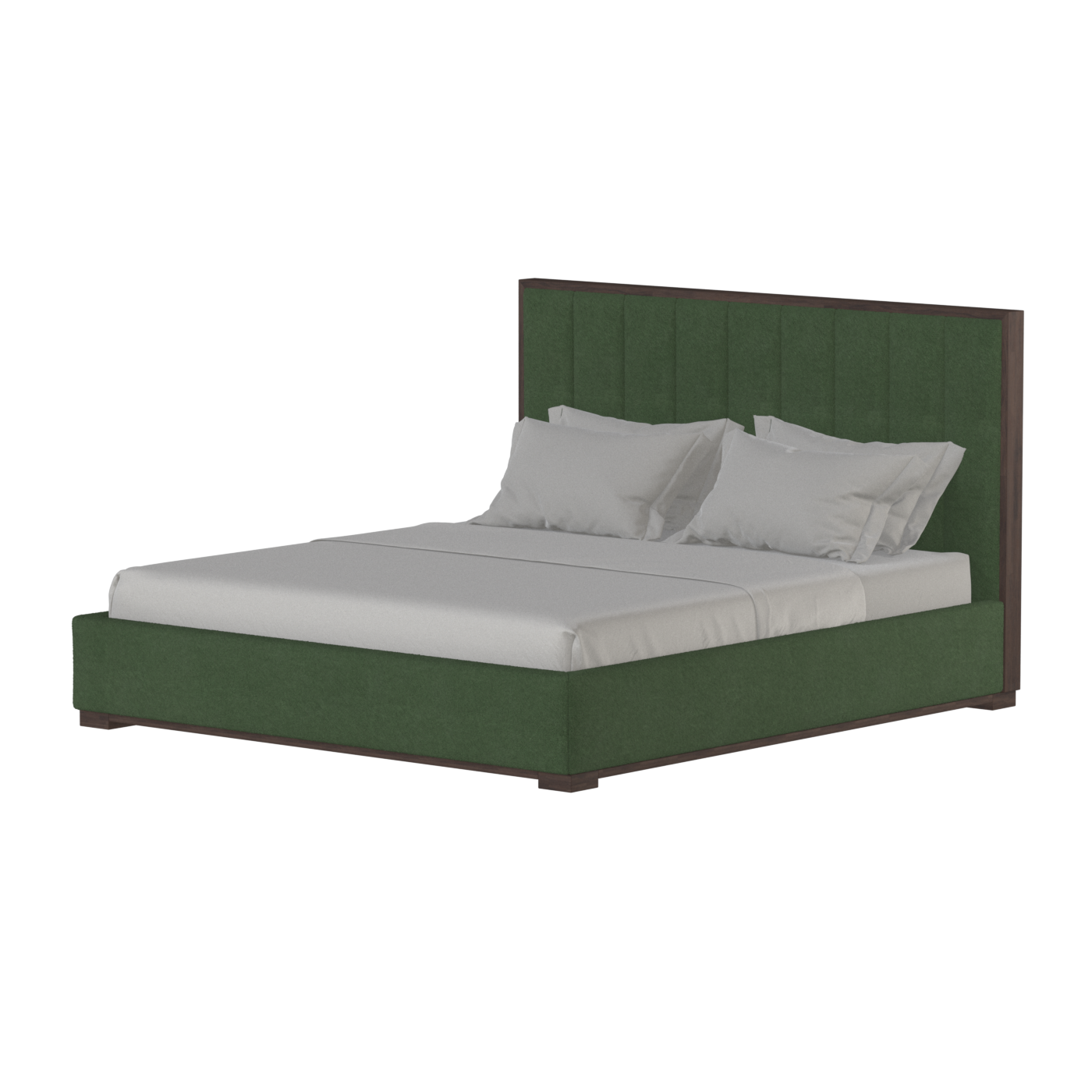 Ava Bed with Framed Vertical Headboard Panels
