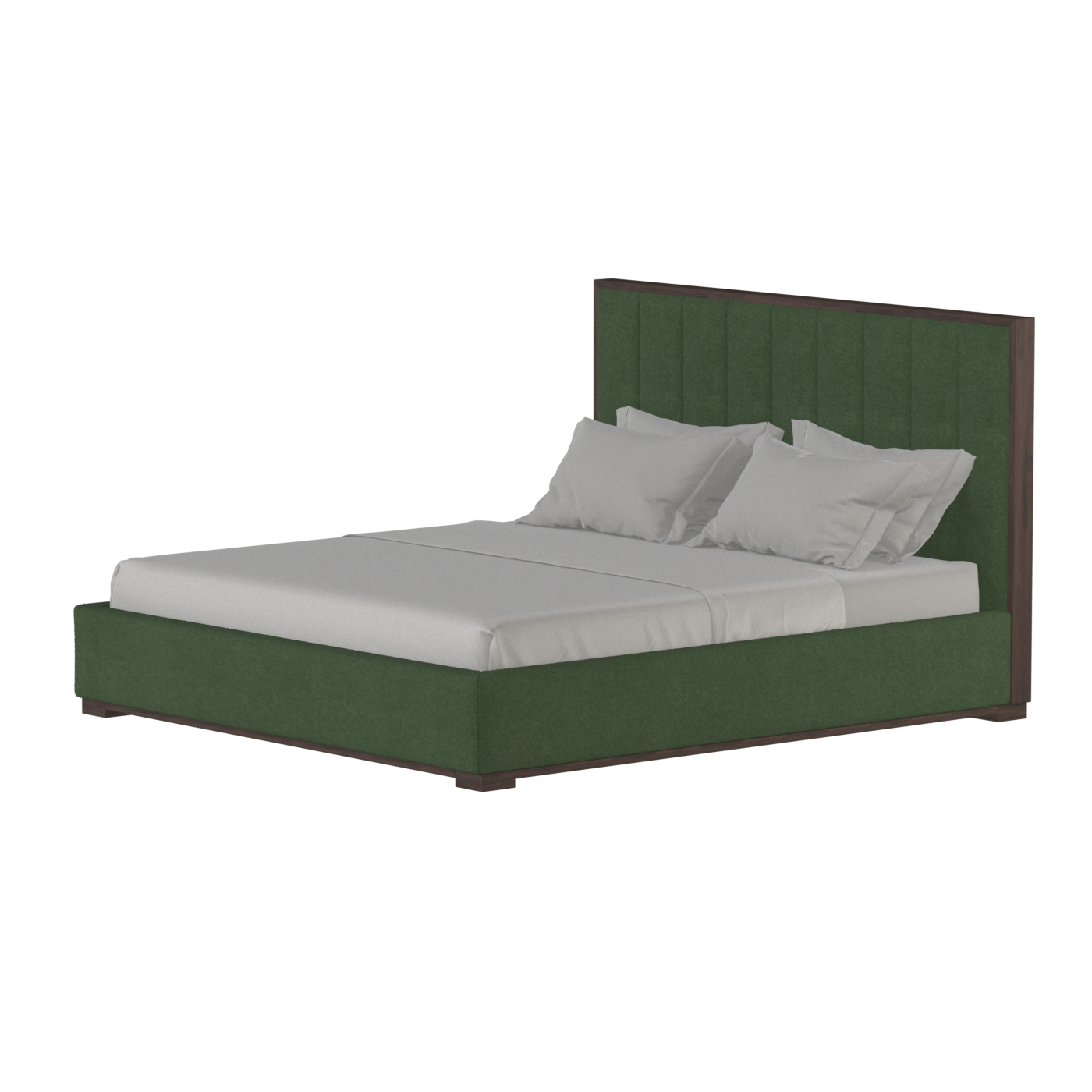 Ava Bed with Framed Vertical Headboard Panels