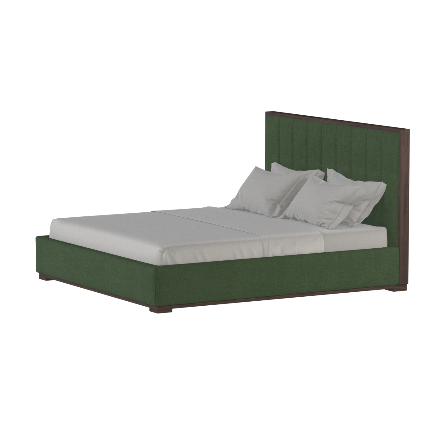 Ava Bed with Framed Vertical Headboard Panels