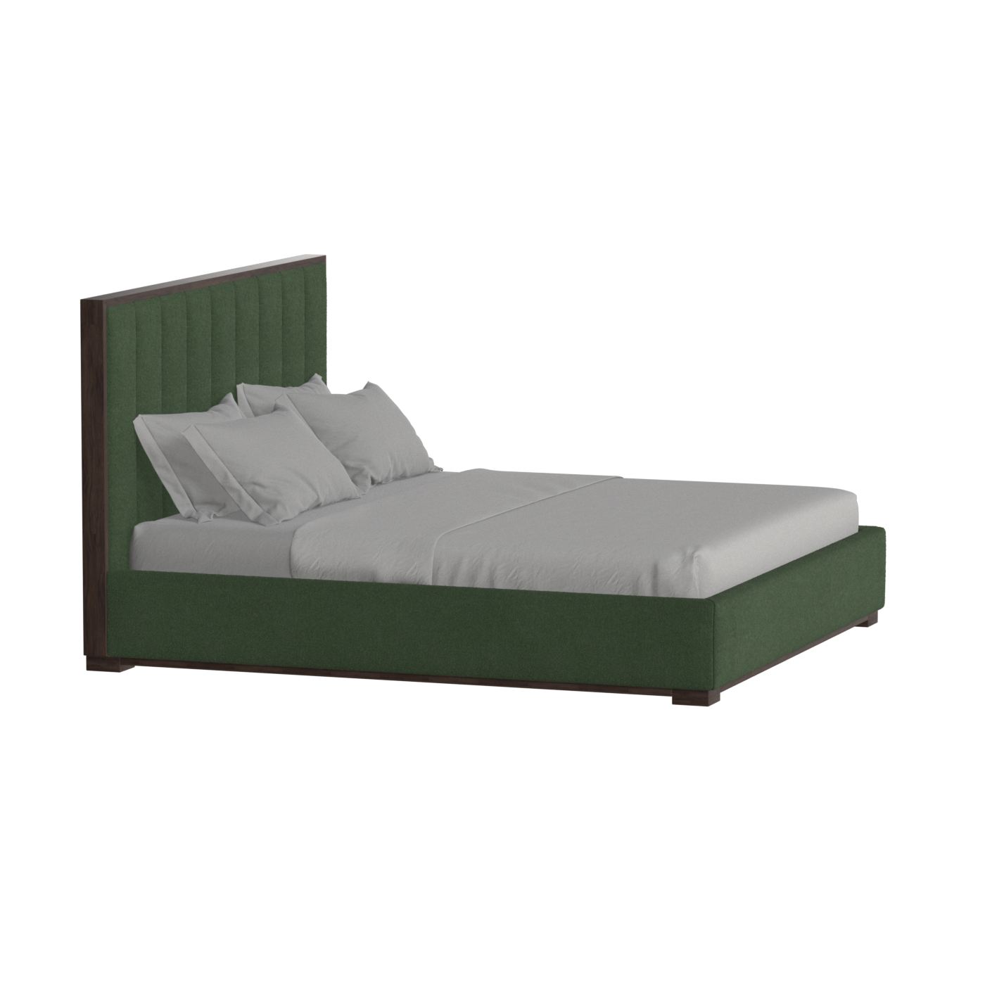 Ava Bed with Framed Vertical Headboard Panels