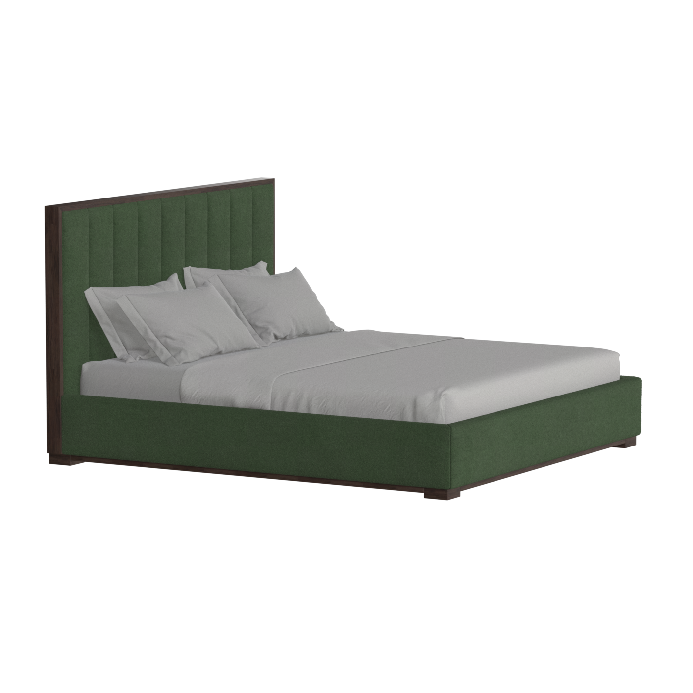 Ava Bed with Framed Vertical Headboard Panels