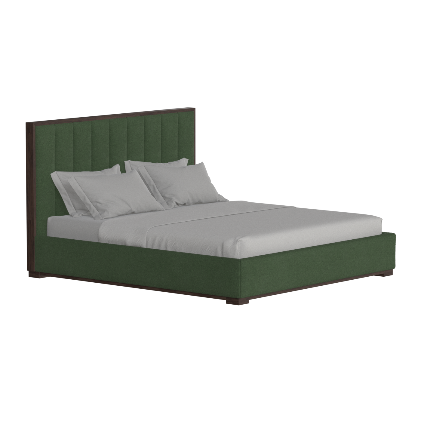 Ava Bed with Framed Vertical Headboard Panels