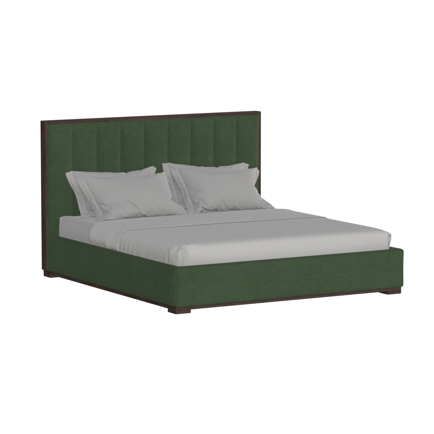 Ava Bed with Framed Vertical Headboard Panels