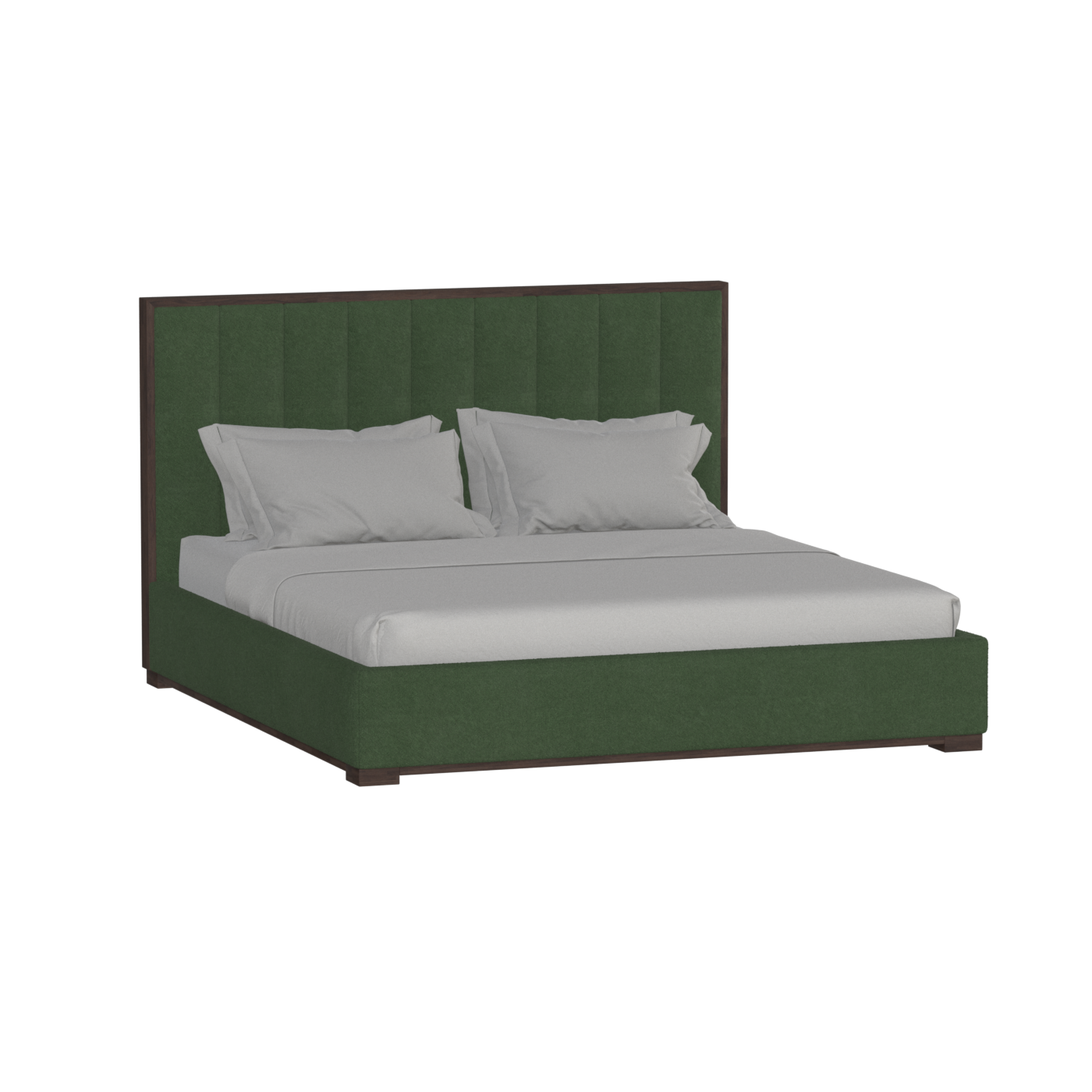 Ava Bed with Framed Vertical Headboard Panels
