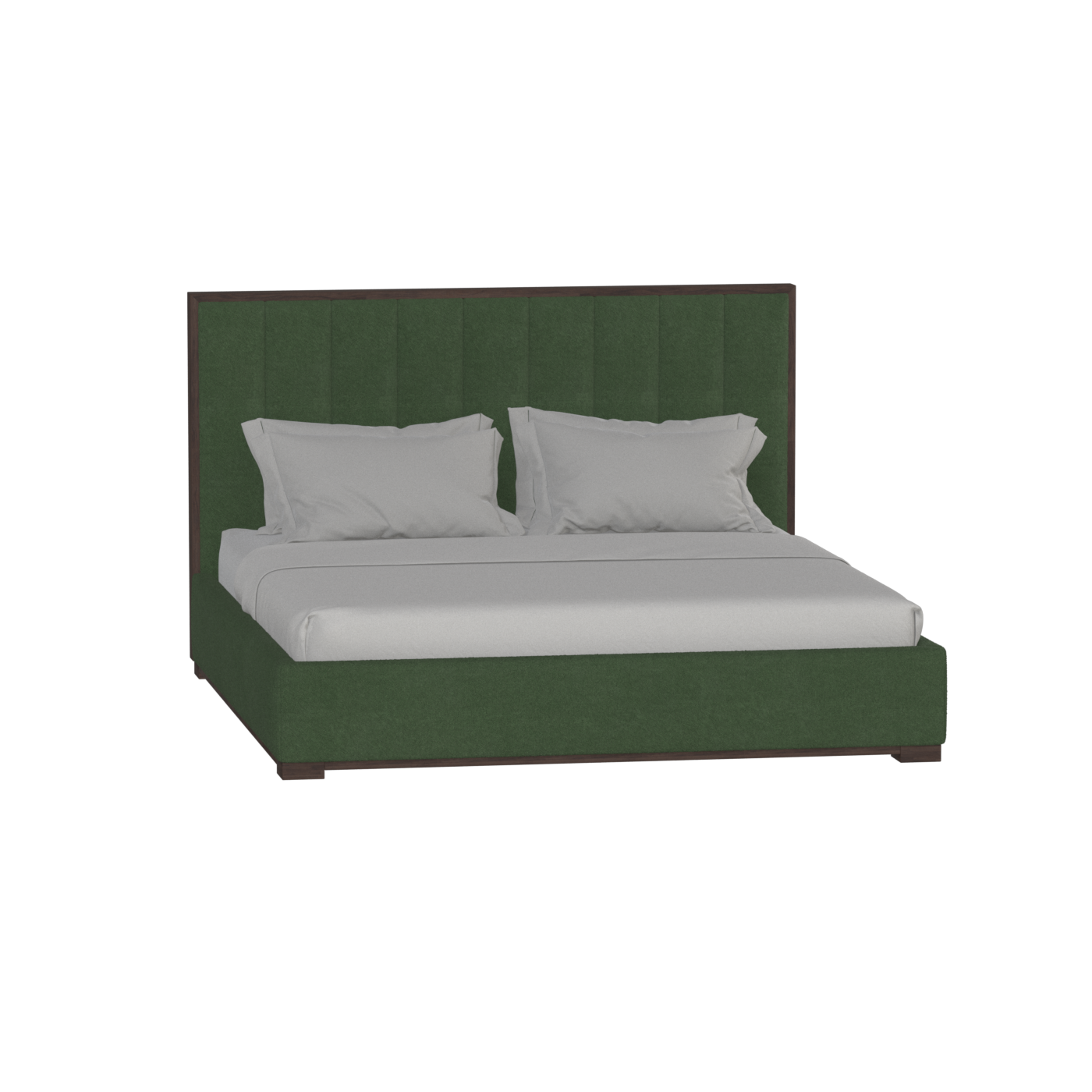 Ava Bed with Framed Vertical Headboard Panels