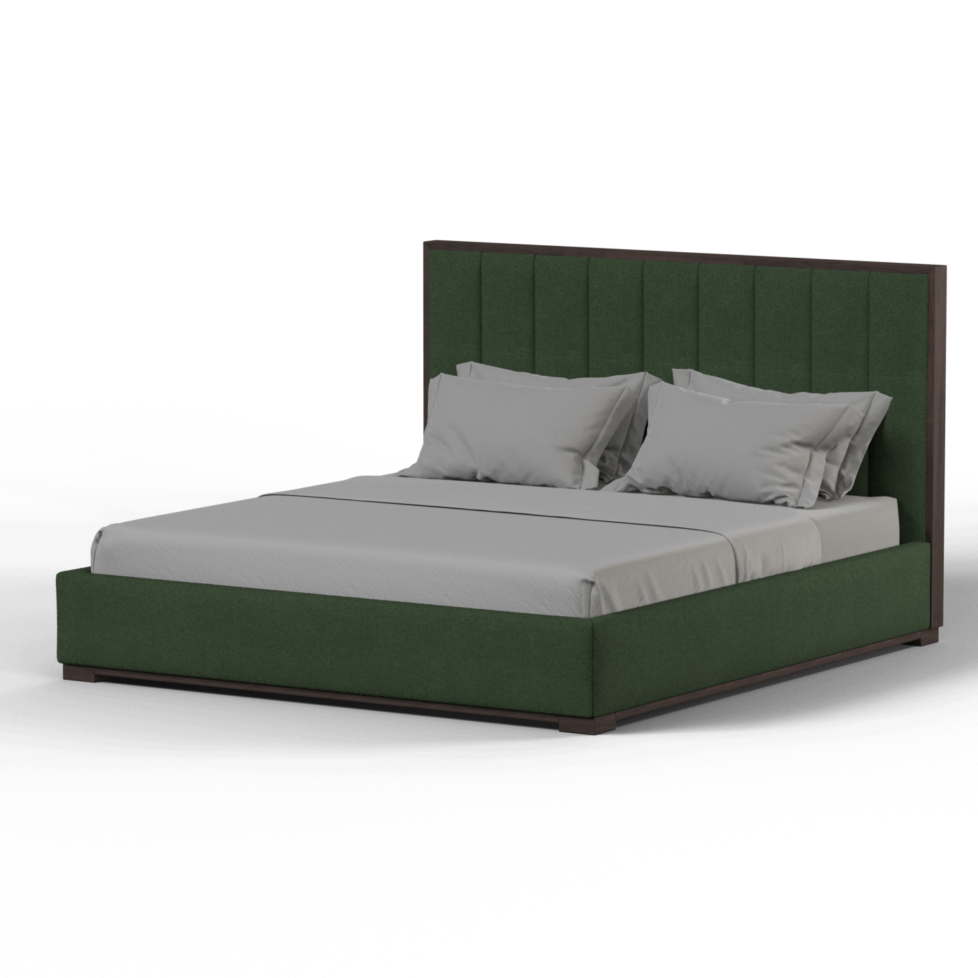Ava Bed with Framed Vertical Headboard Panels
