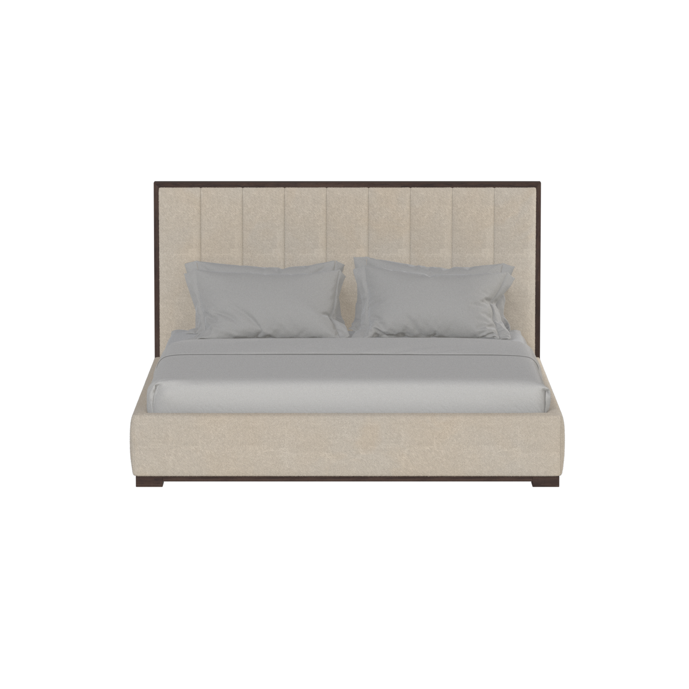 Ava Bed with Framed Vertical Headboard Panels