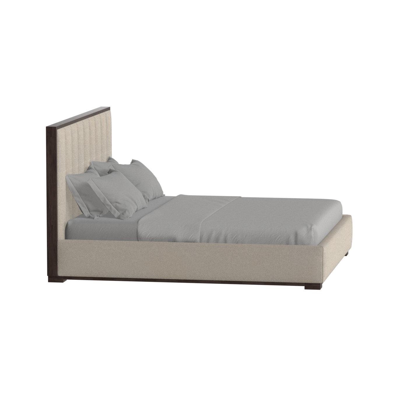 Ava Bed with Framed Vertical Headboard Panels