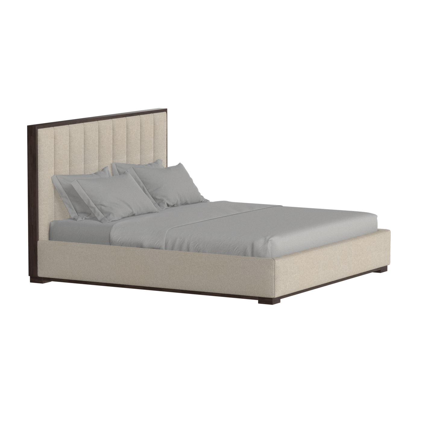 Ava Bed with Framed Vertical Headboard Panels